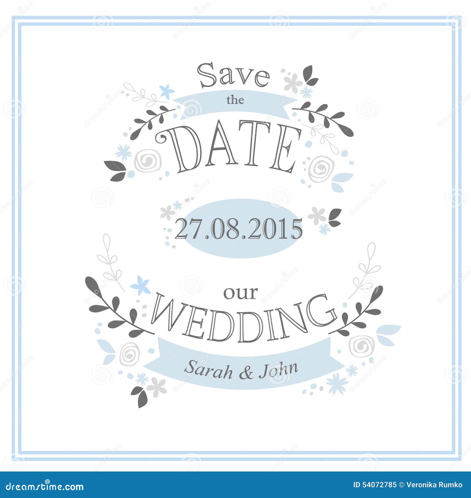 Save the date card template