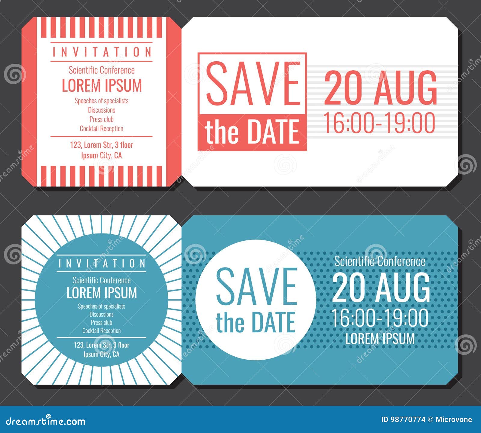 save the date minimalist invitation ticket vector design wedding