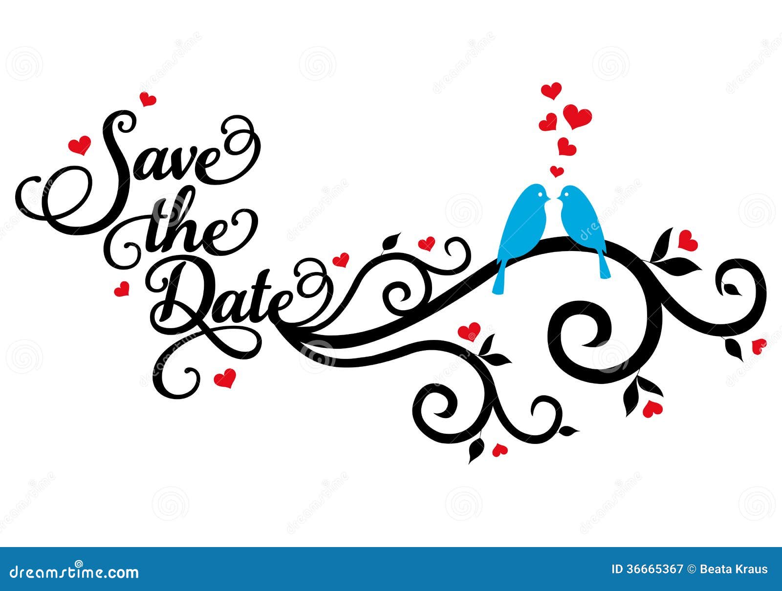 Save The Date Wedding Birds Vector Stock Vector Illustration Of Sign Engagement