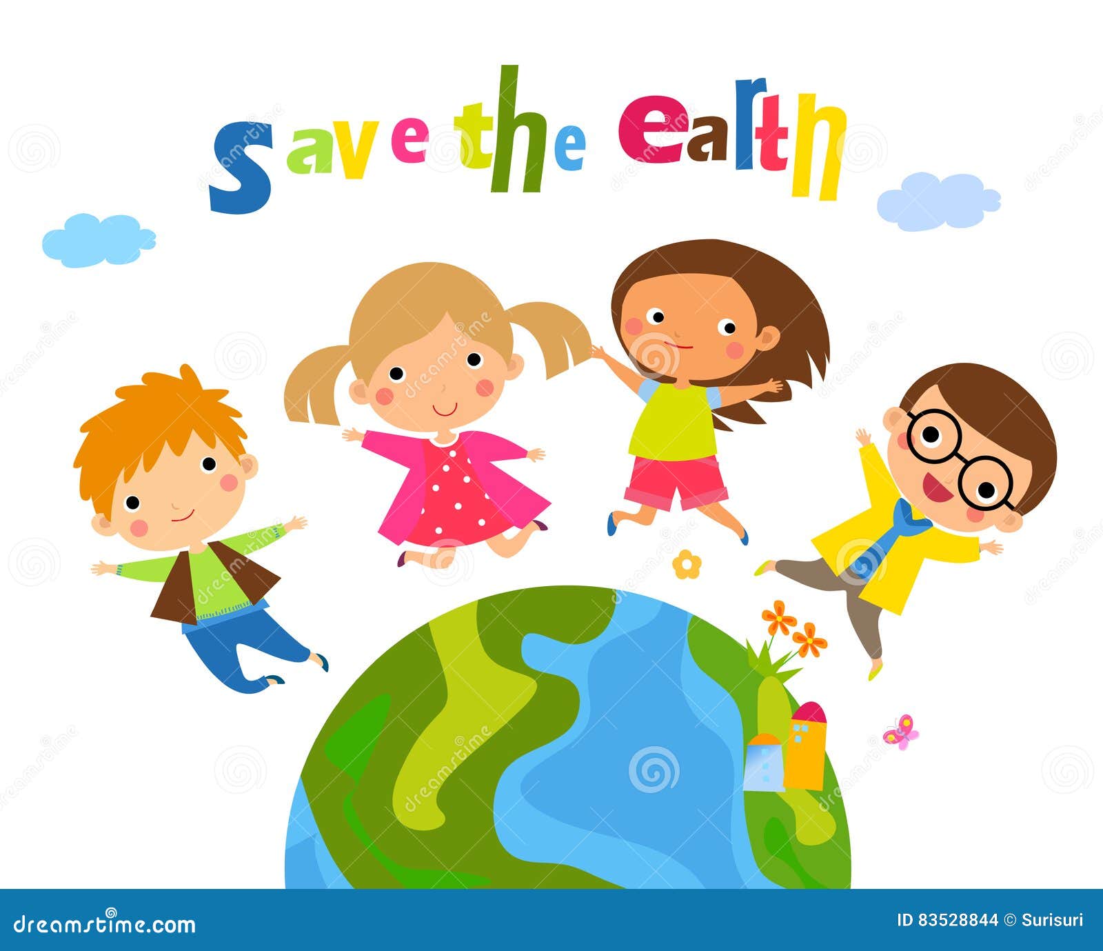 Save the earth stock vector. Illustration of globe, hands - 83528844