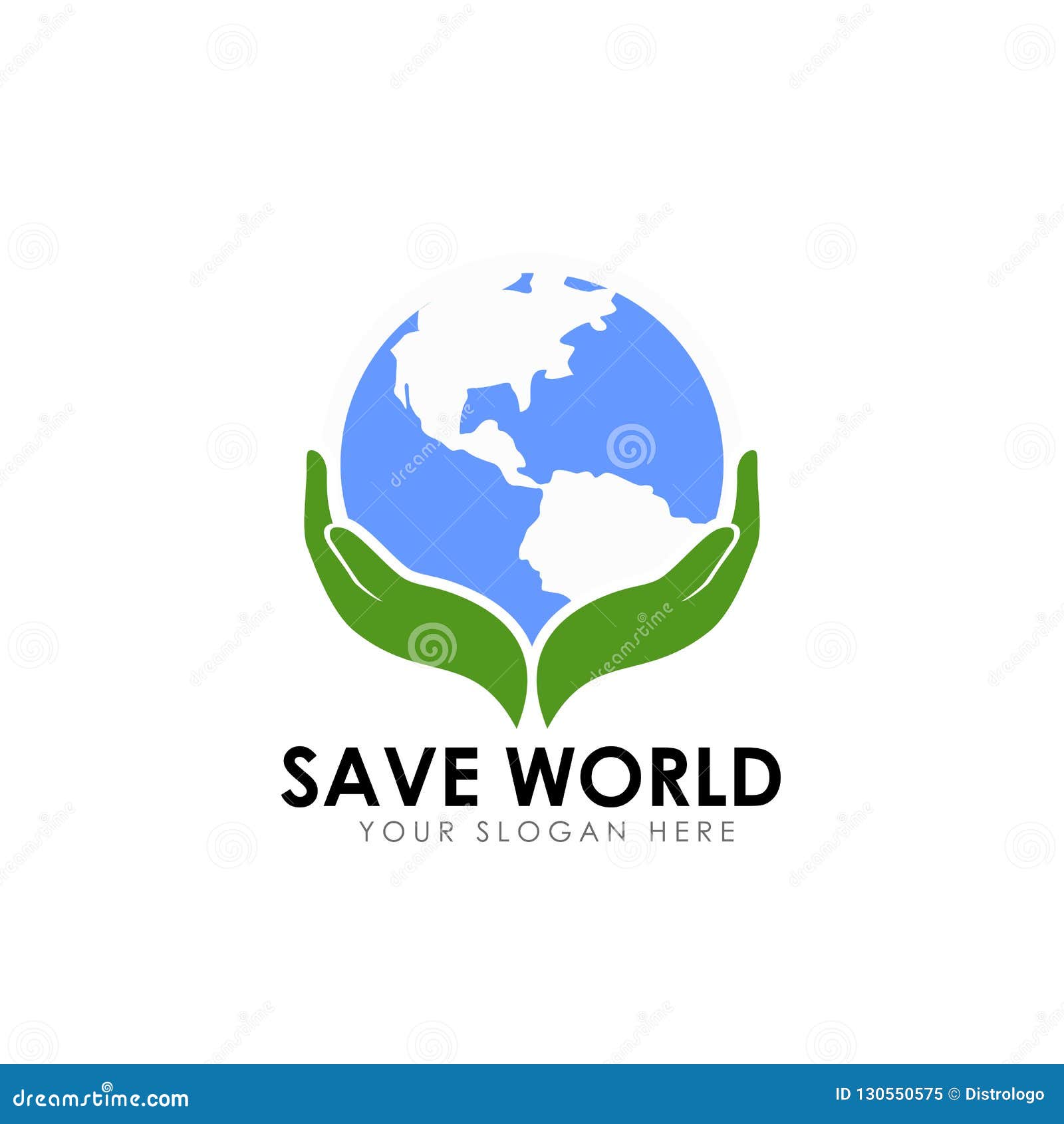 Save Earth Logo Design Template Save Globe Logo Vector Icon Stock Vector Illustration Of Charity Blue