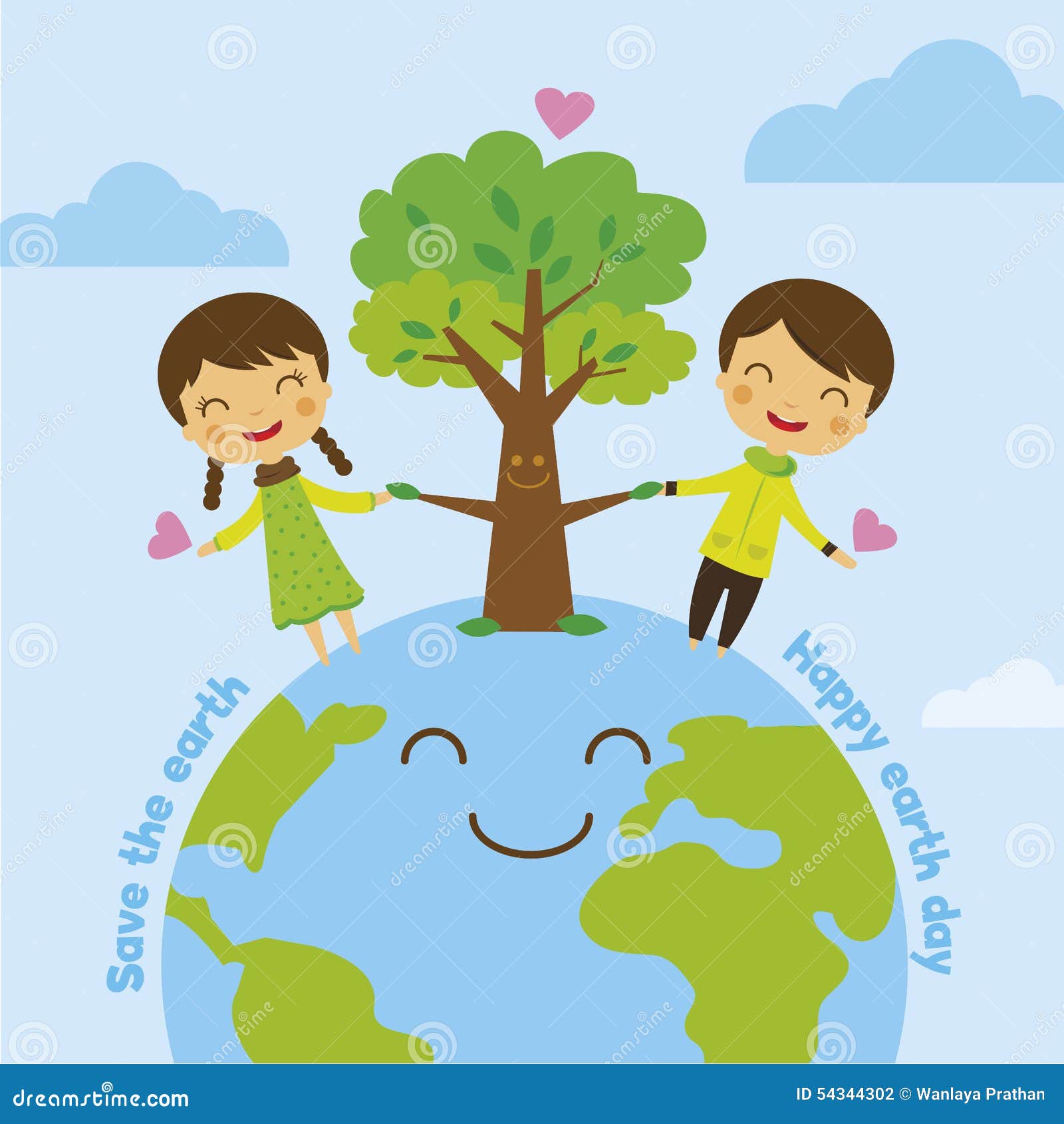 Save The Earth, Save World Illustration 54344302 - Megapixl