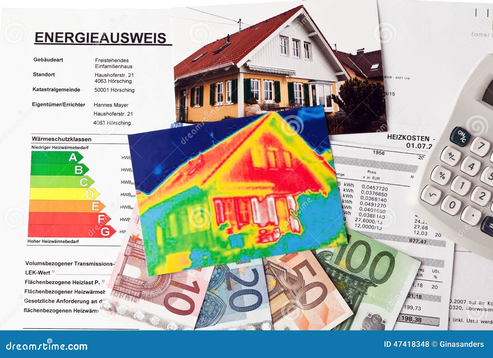 Thermal Imaging Inspection Of Radiator At Room Stock Image