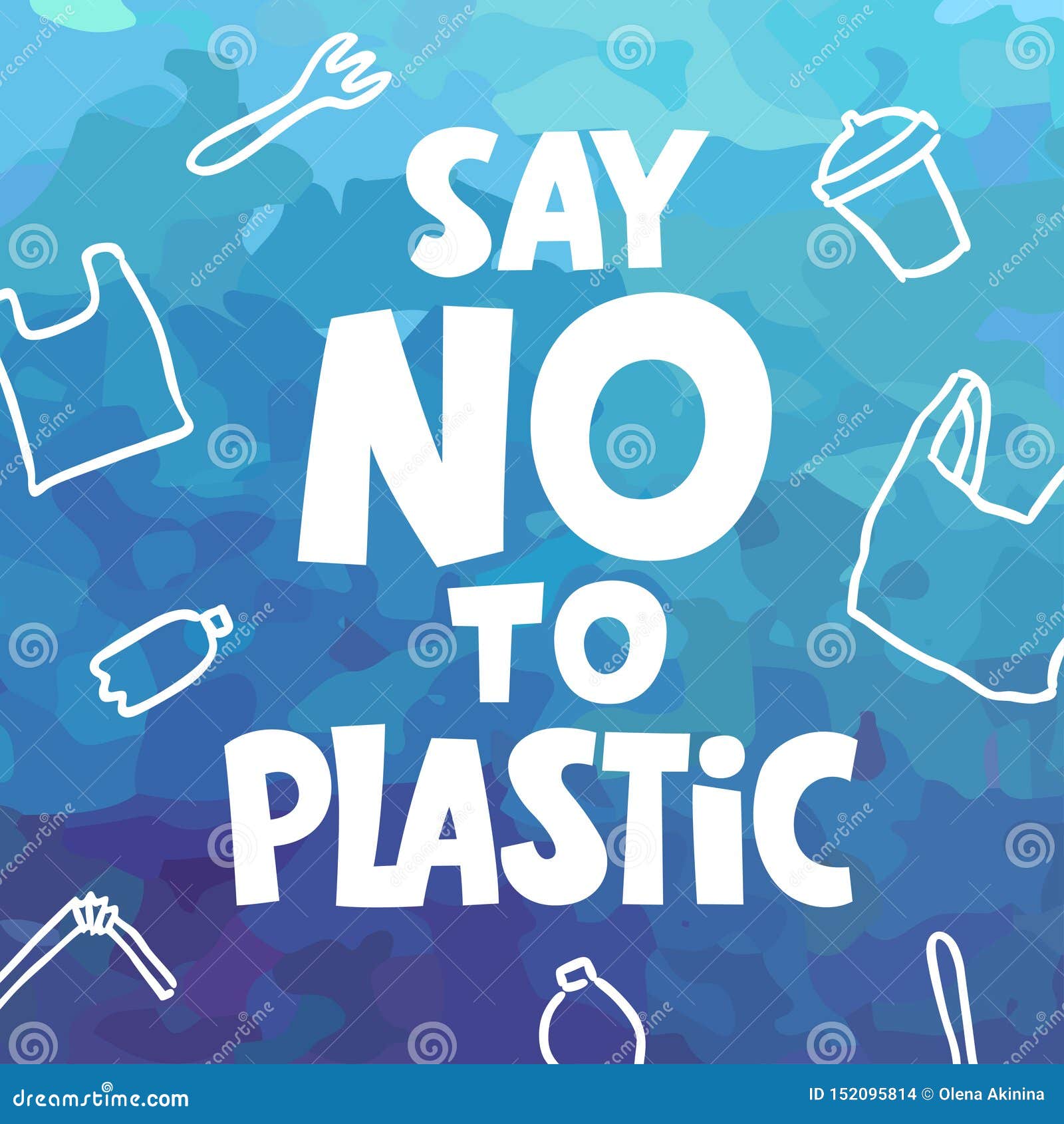 Say NO To Plastic Square Vector Image the Plastic Free Zero Waste Say NO To Plastic Square Vector Image the Plastic Free Zero Waste