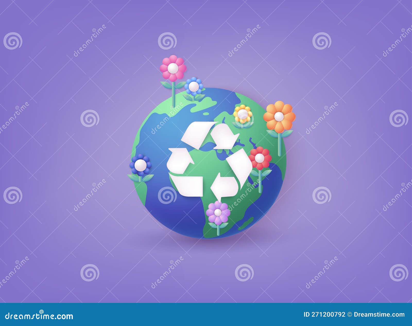 save the planet. sustainable economic growth strategy, recourses reuse reduce co2 emission climate impact. 3d web 