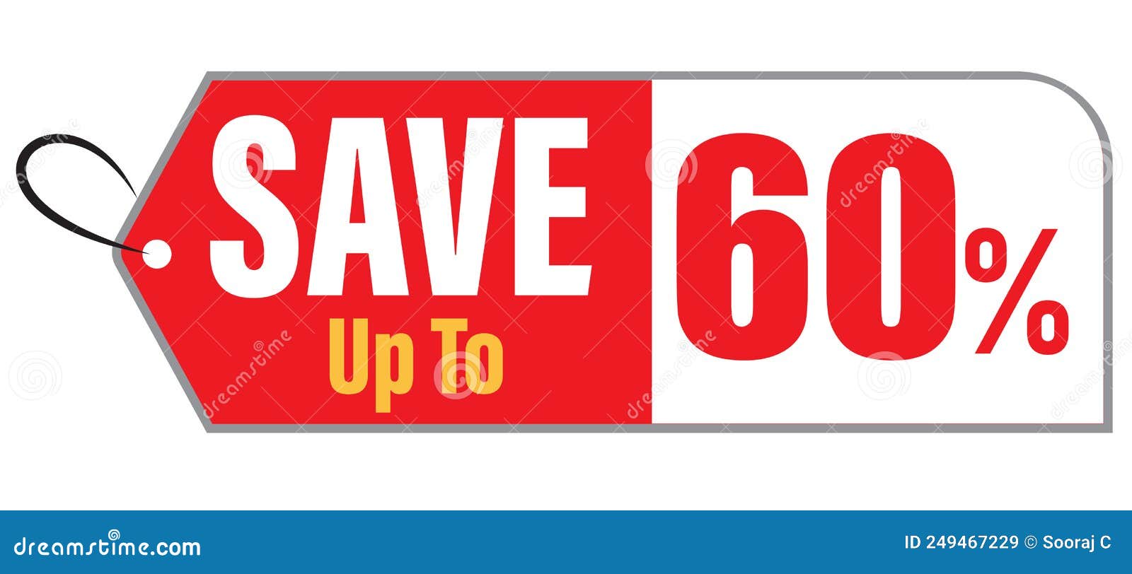 save up to 60 percentage off promotion tag. transperent background