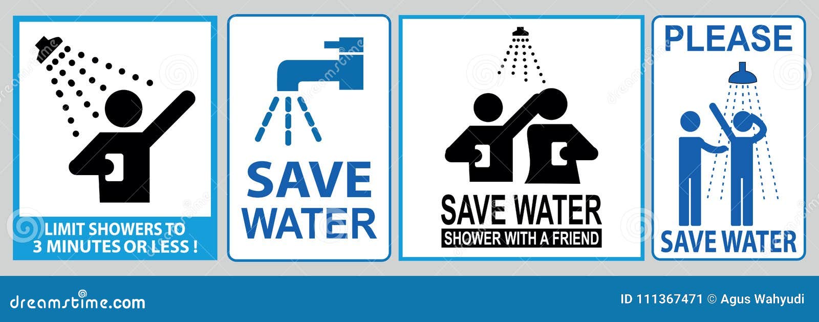 Save Water For Bathroom Stock Illustration Illustration Of Leaks 111367471