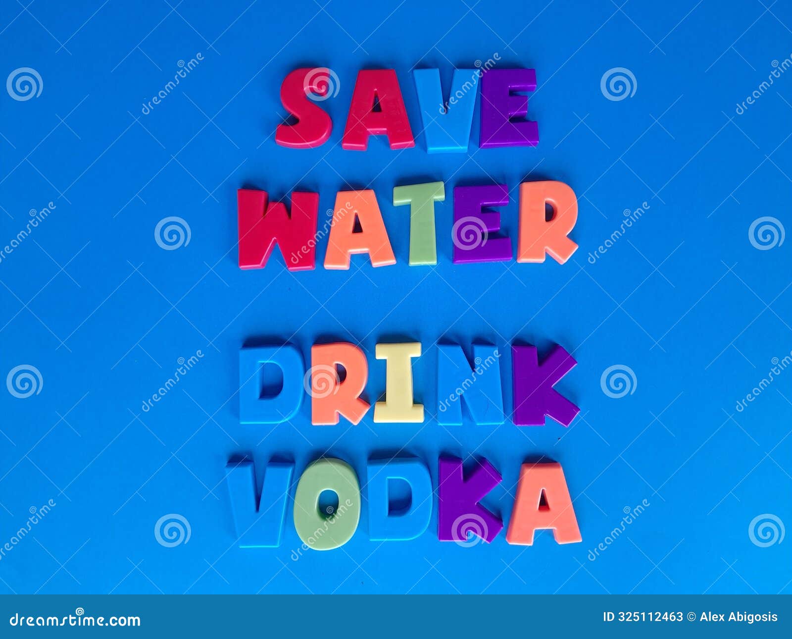 Save Water Drink Vodka Message Stock Image Image of whiskey, message