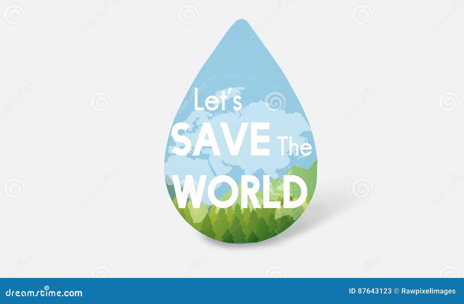 save water natural nurture environmentally development concept