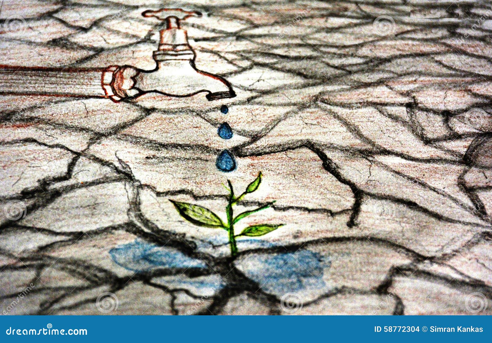Save water sketch stock illustration. Illustration of save 58772304