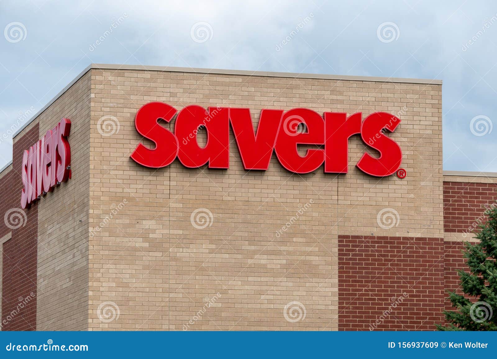 Photo about ST PAUL, MN/USA - AUGUST 25, 2019: Savers retail exterior store...