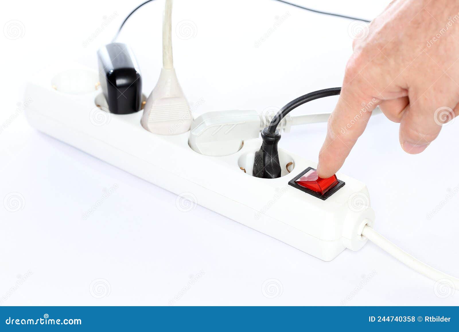 Saving Energy with Finger is Switching Off Stock Photo Image of save