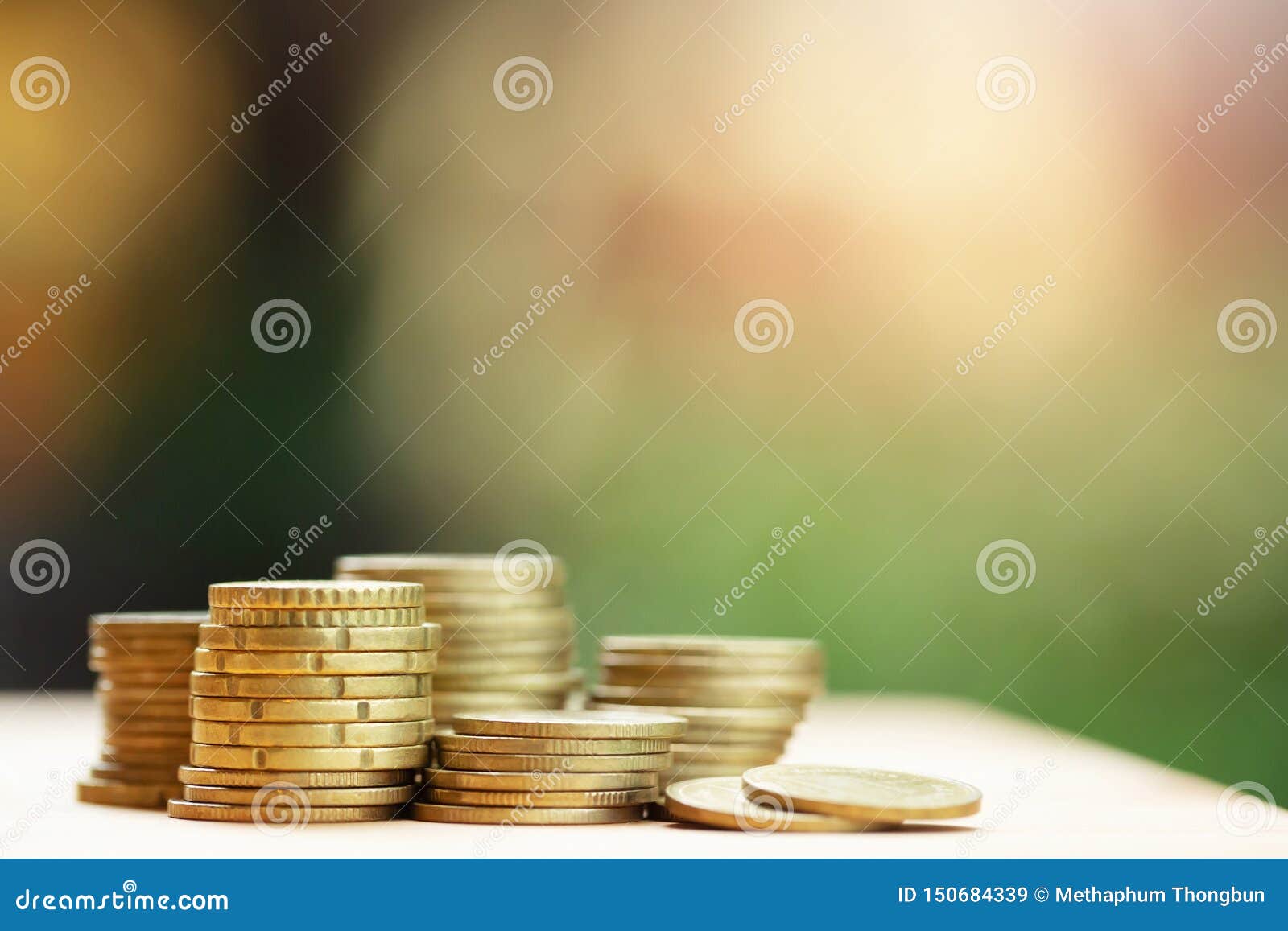 saving money concept preset by money coins stacked on each other in different positions for growing your business.