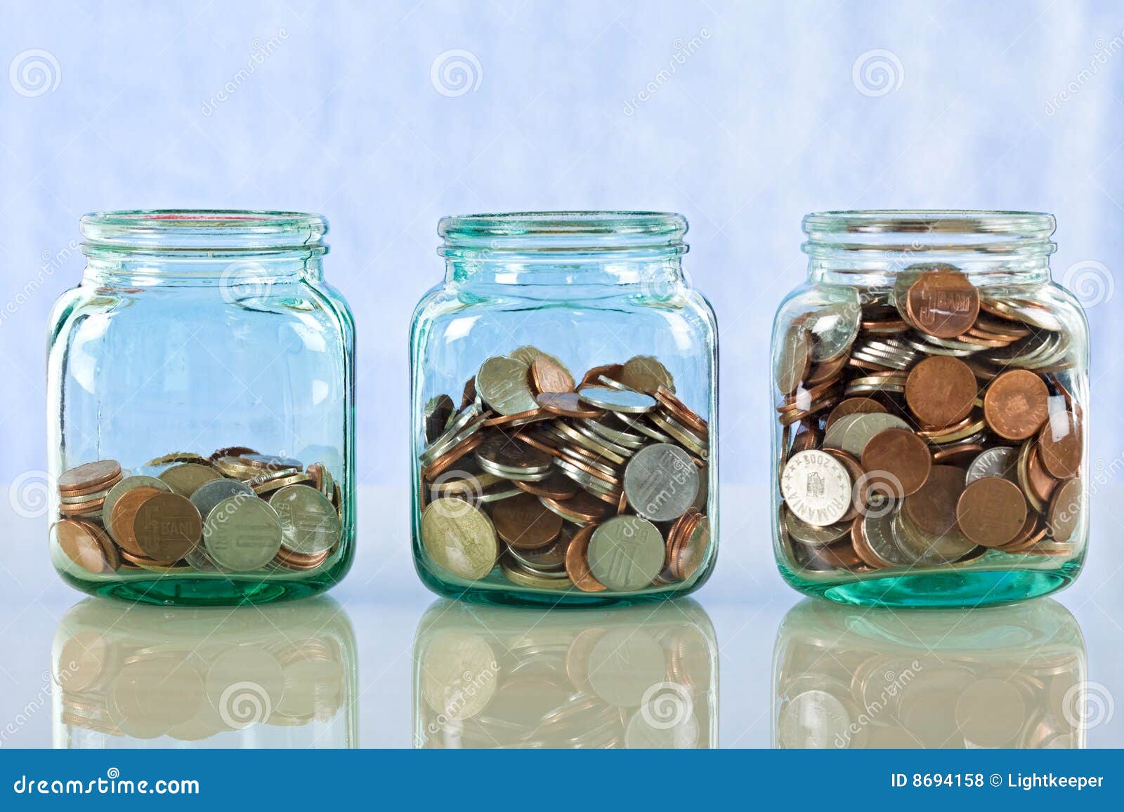saving money in old jars