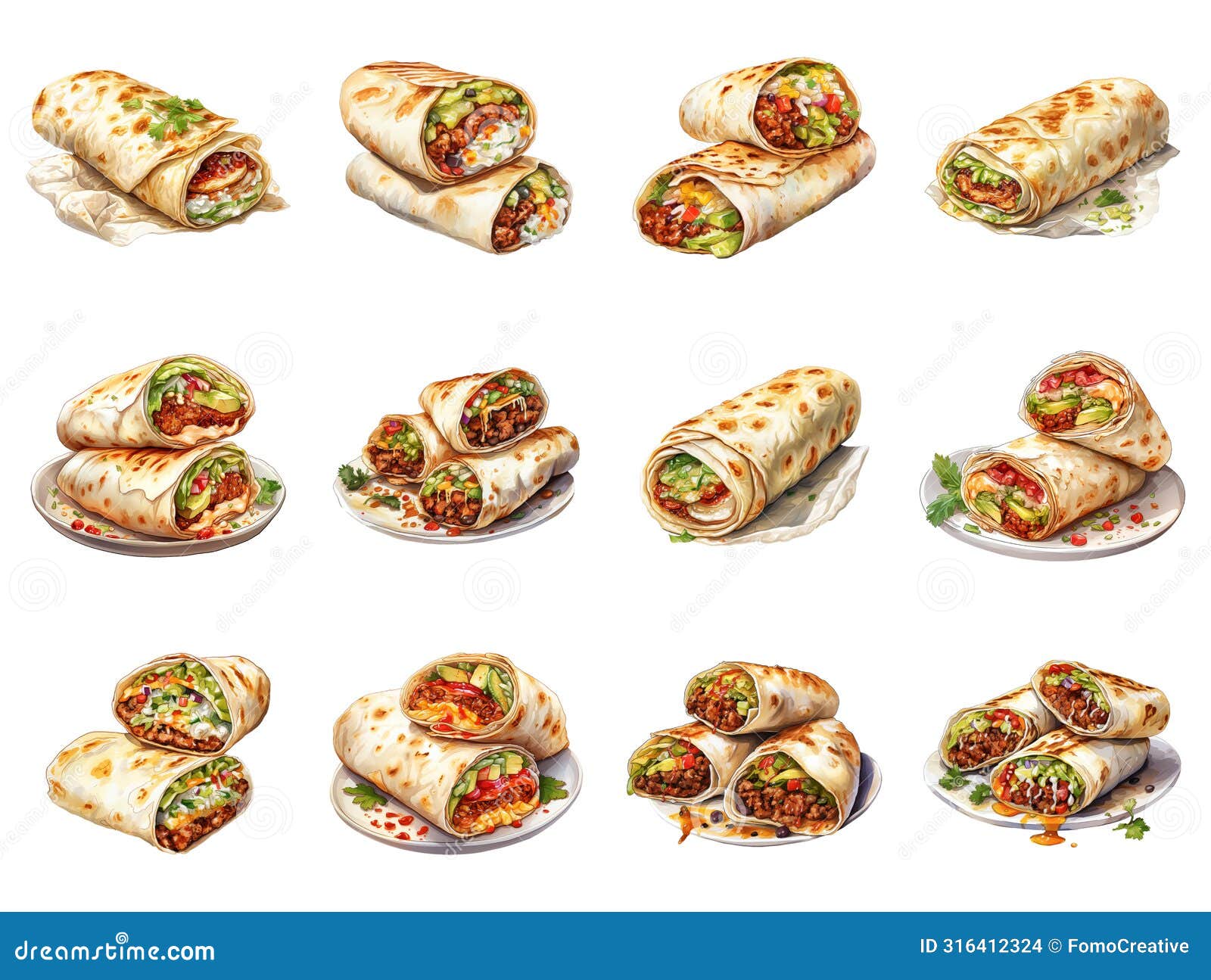 savory burritos wrapped in flavorful tortillas, ready to eat