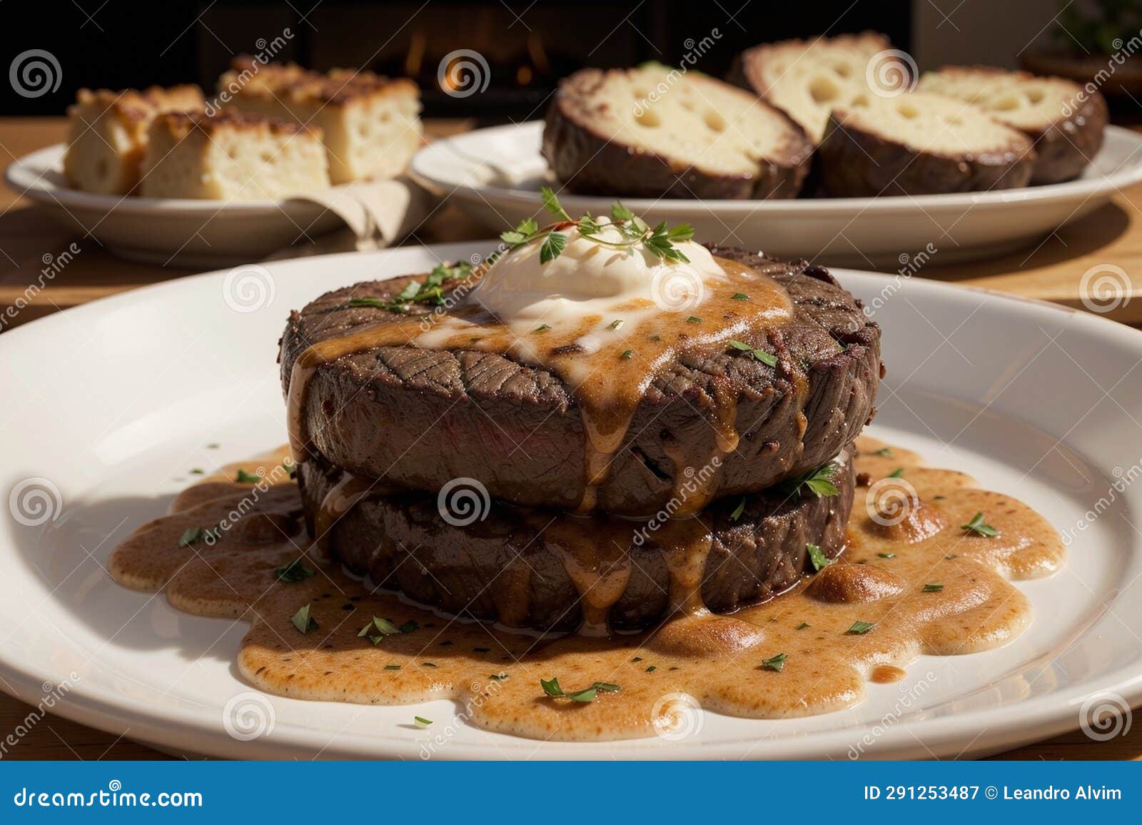 Savory Delight a Culinary Journey with Steak and Cheese.AI Generated