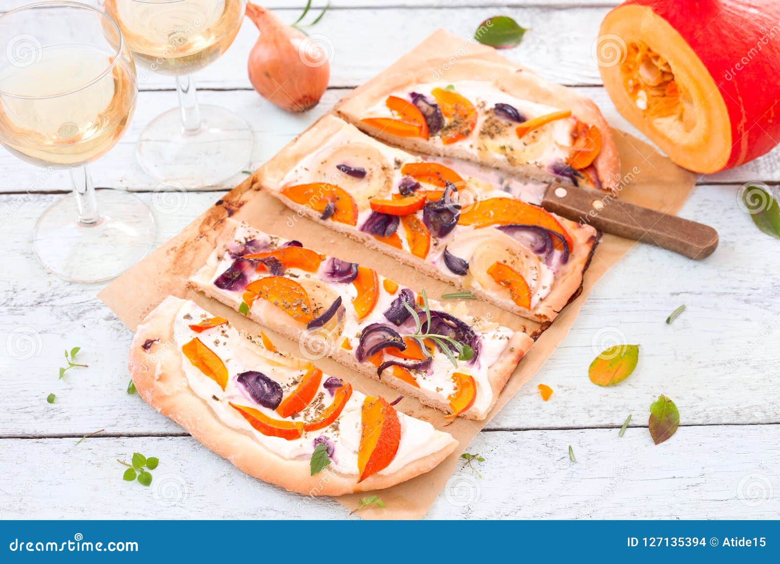 Savory flatbread stock photo. Image of glass, vine, lunch 127135394