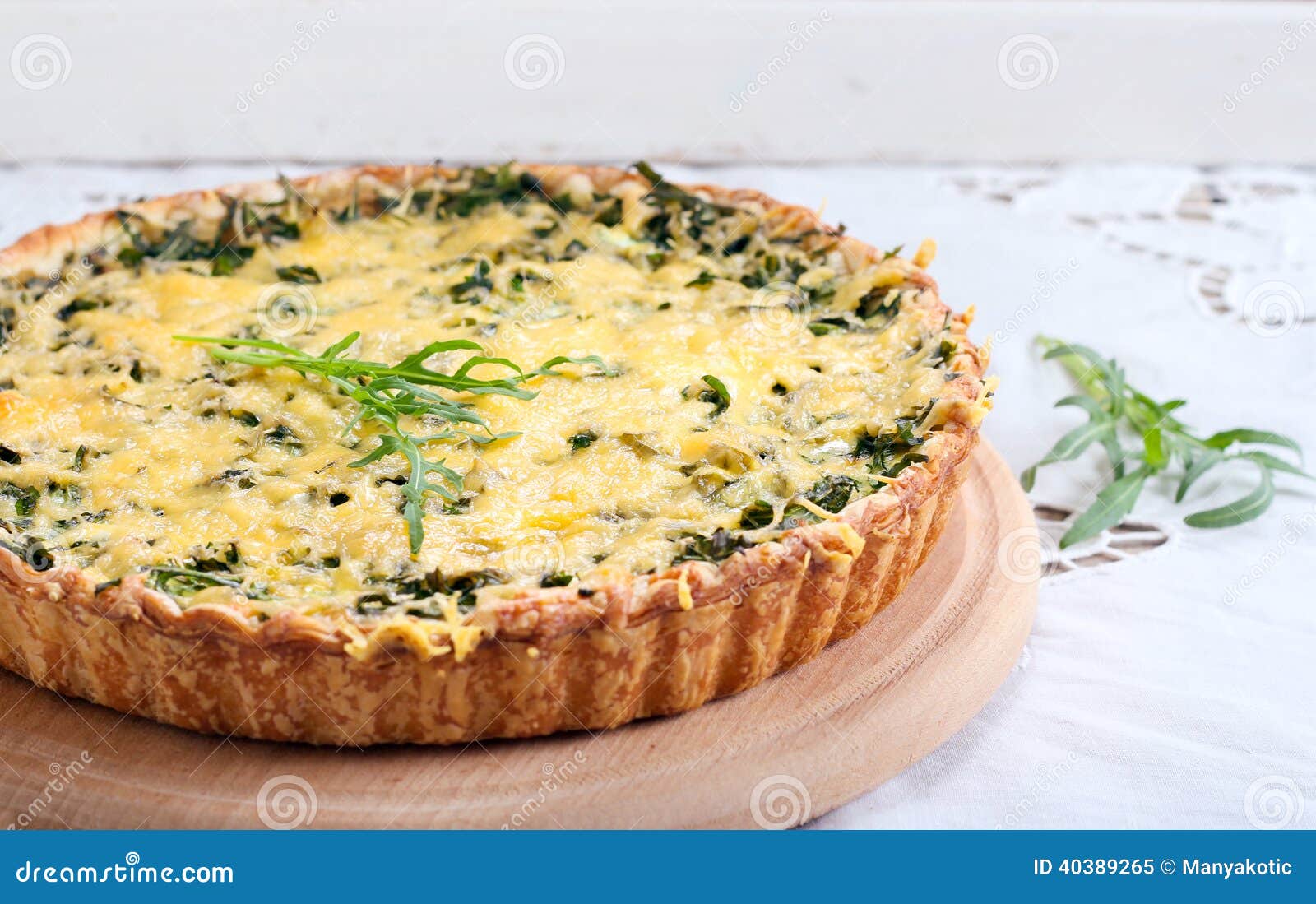 Savory green tart stock image. Image of green, cheese - 40389265