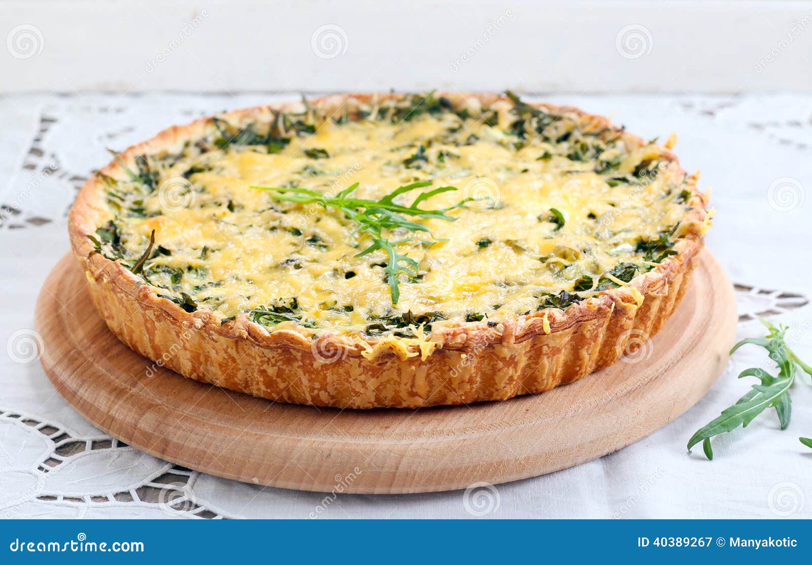 Savory green tart stock image. Image of spinach, green - 40389267