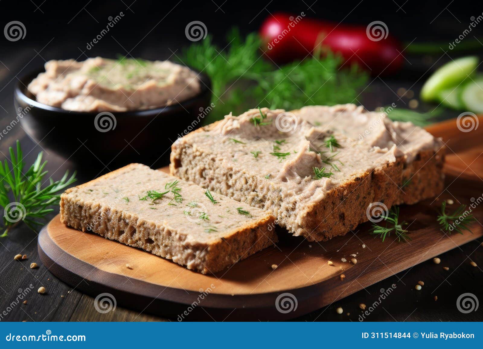 savory slices bread pate. generate ai