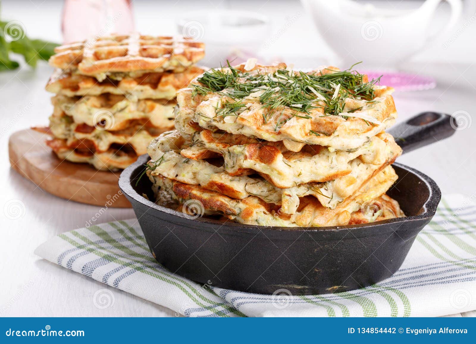 Savory Vegetable Waffles with Cheese and Herbs Stock Photo Image of fried, dinner 134854442