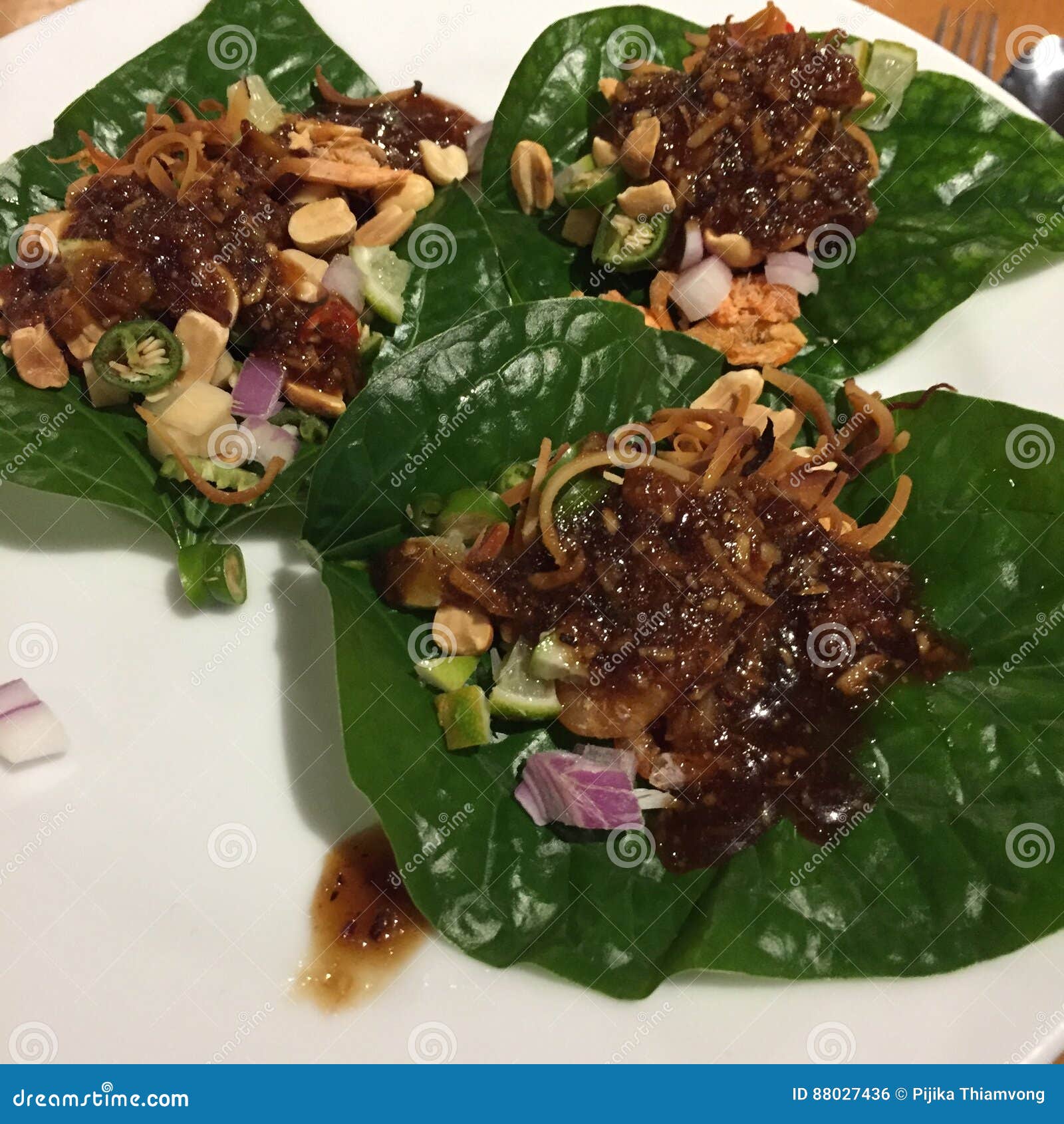 Savoury Leaf Wraps stock photo. Image of cooking, stick 88027436