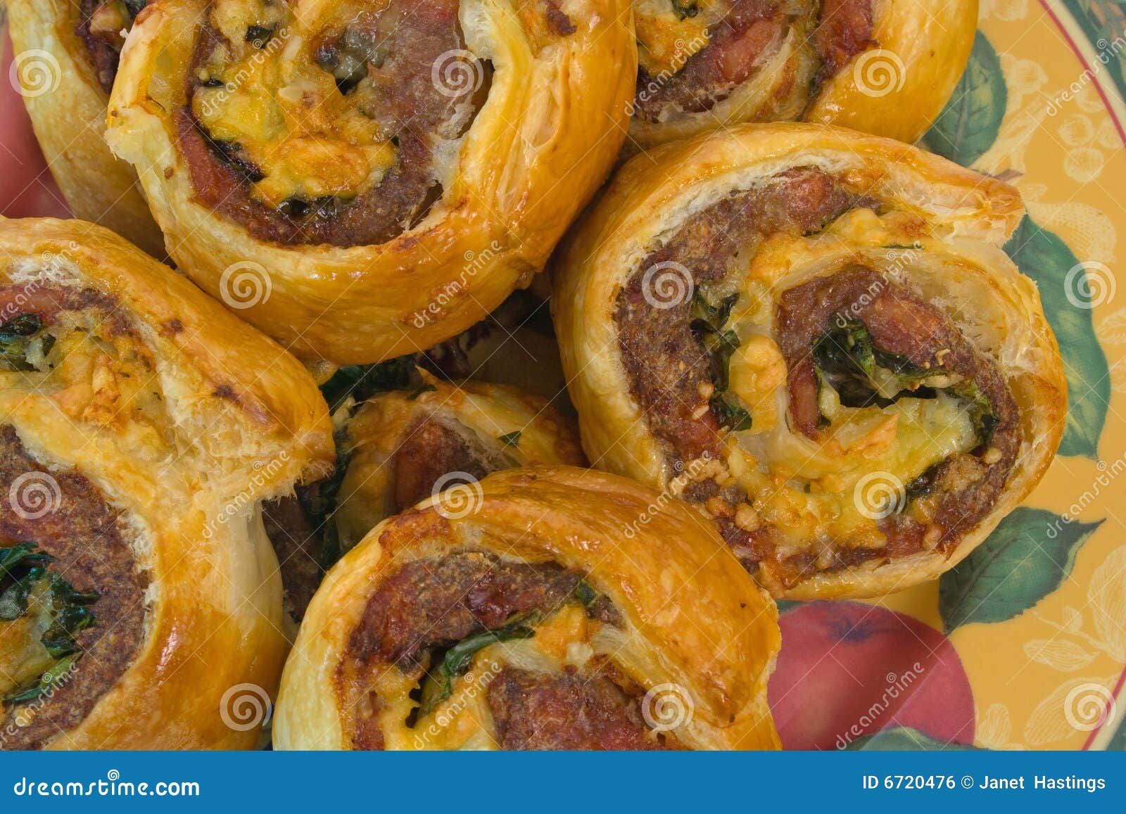 Savoury Pinwheels stock photo. Image of isolated, pinwheel 6720476