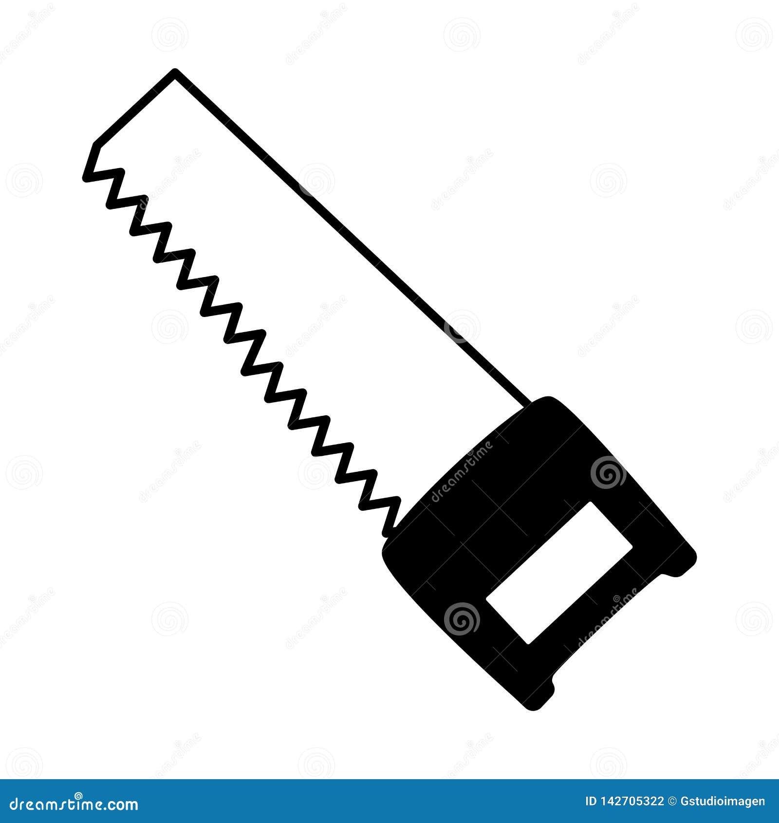Saw construction tool icon stock vector. Illustration of carpentry