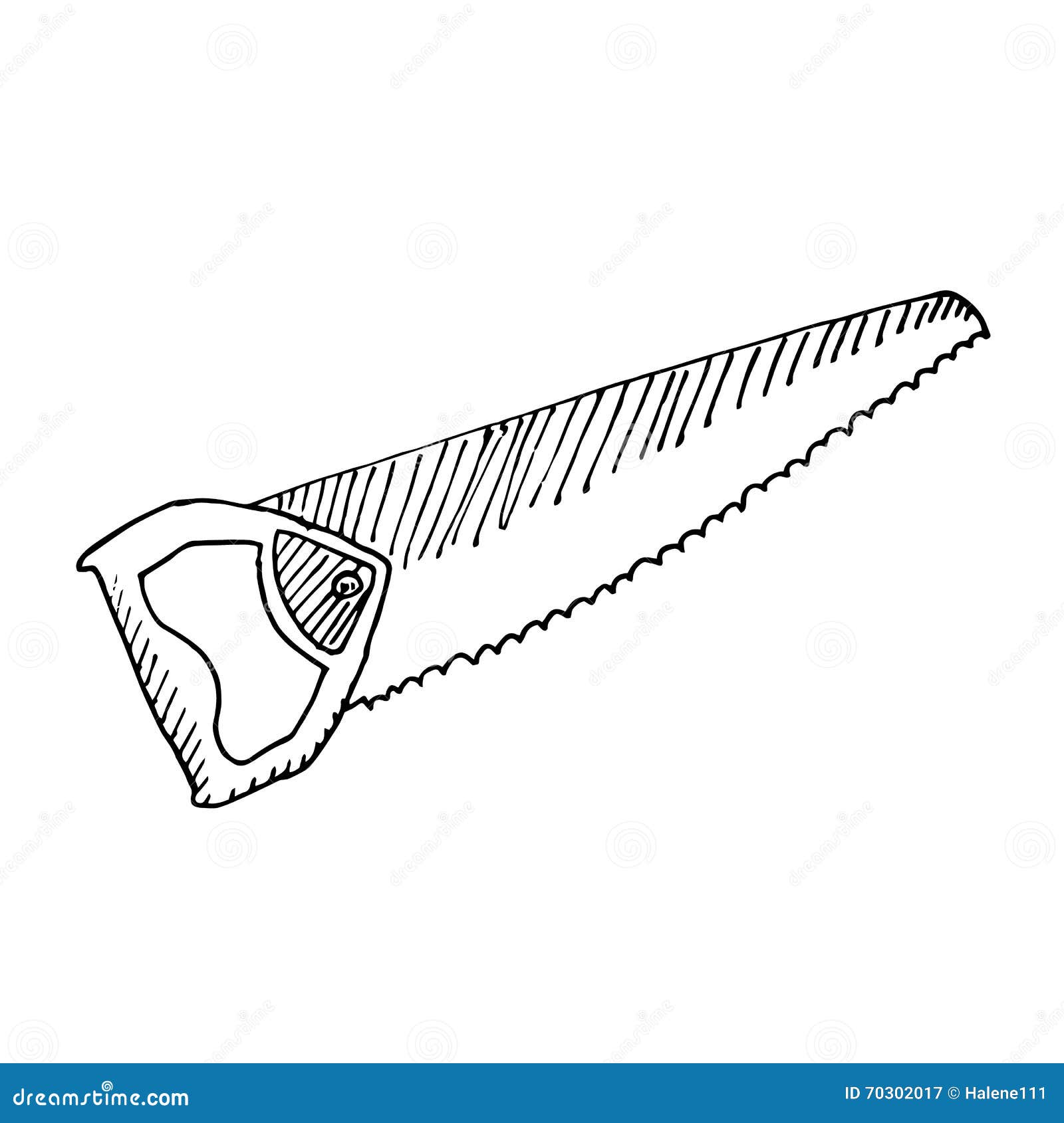 Saw Sketch Stock Vector Illustration Of Outline Sketch