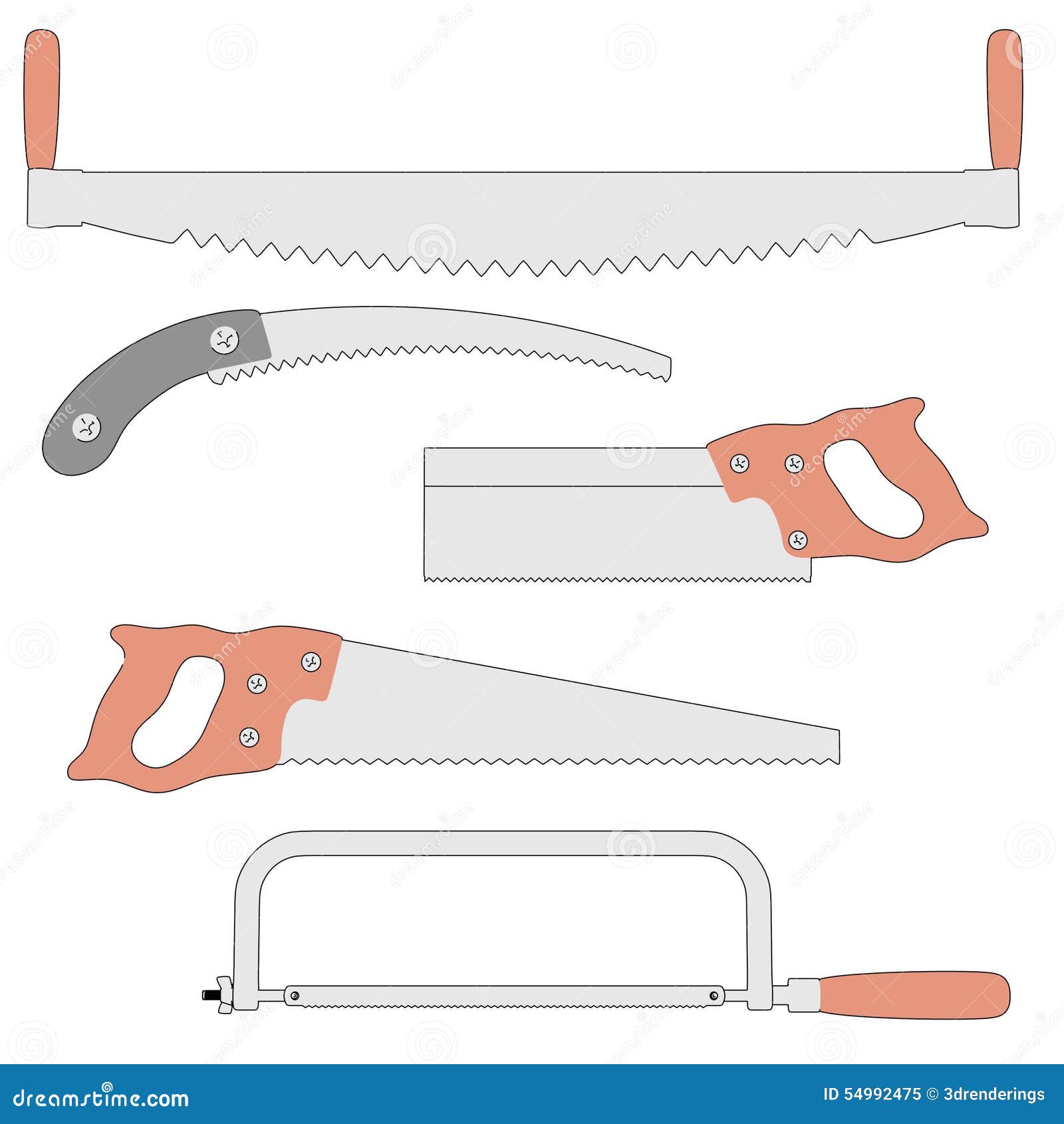 Saws stock illustration. Illustration of tool, hand, cartoon 54992475