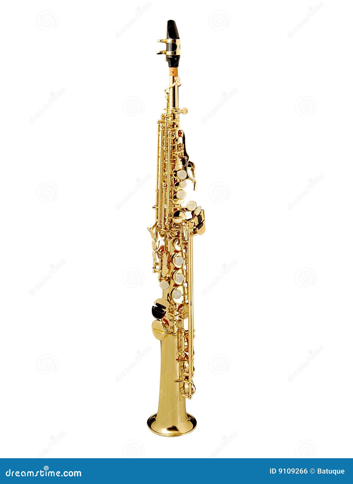 Sax del soprano fotografia stock. Immagine di nota, nastro 9109266
