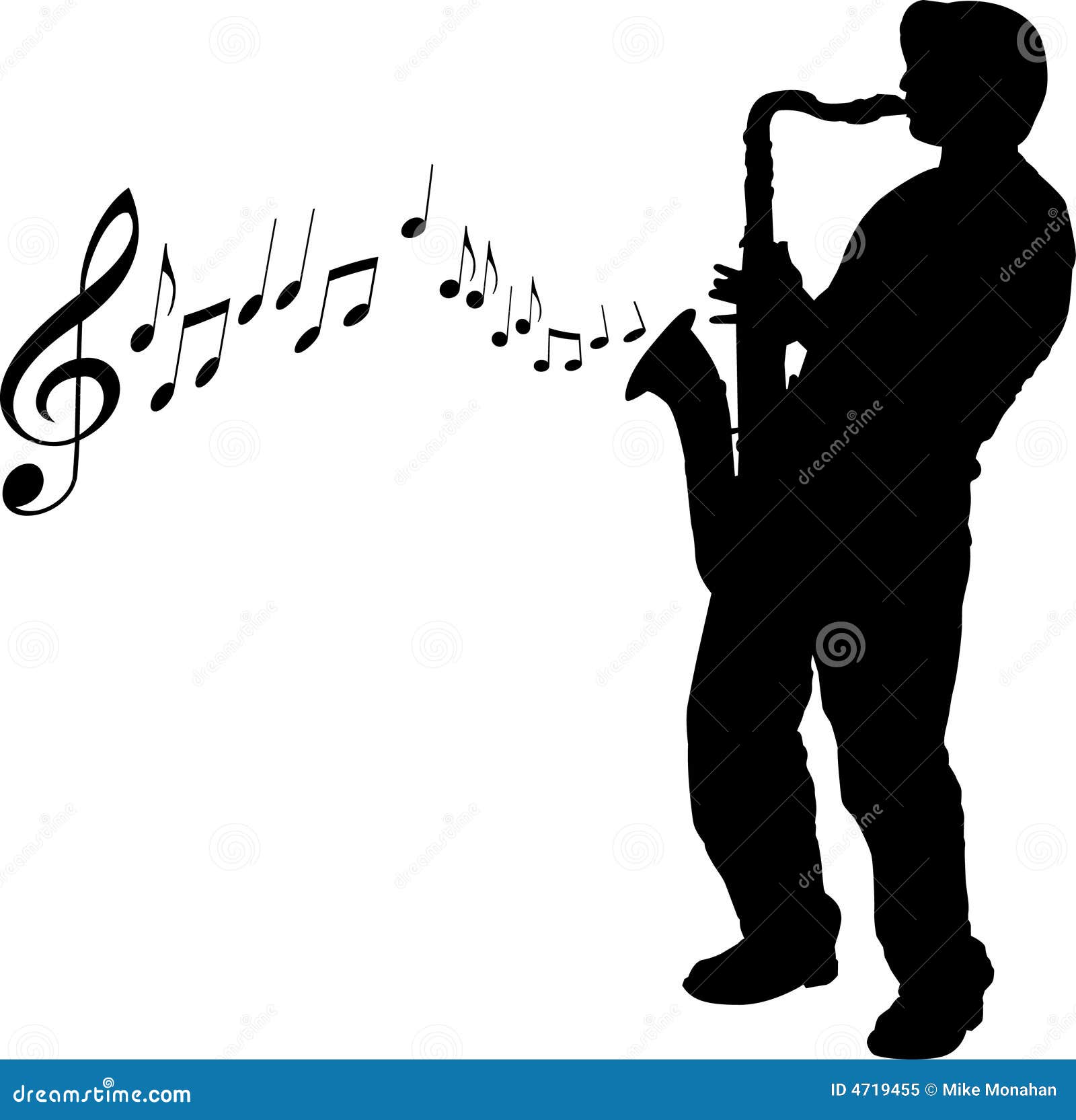 Black Silhouette Vector Of A Musician Playing The 