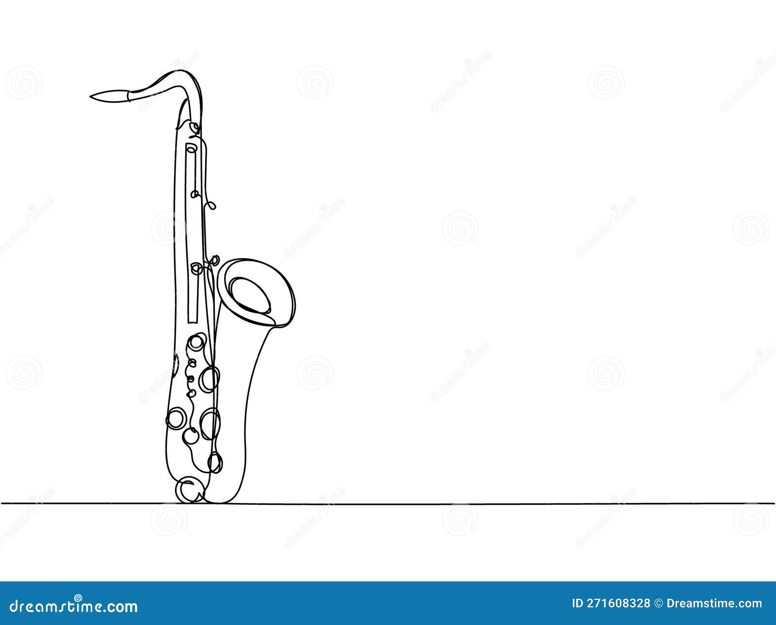 Saxophon One Line Art. Dauerzeichnung Musikalischer Melodie Blues Saxophon  Jazz Horn Musik Saxmusiker Vektor Abbildung - Illustration von jazz,  konzert: 271608328