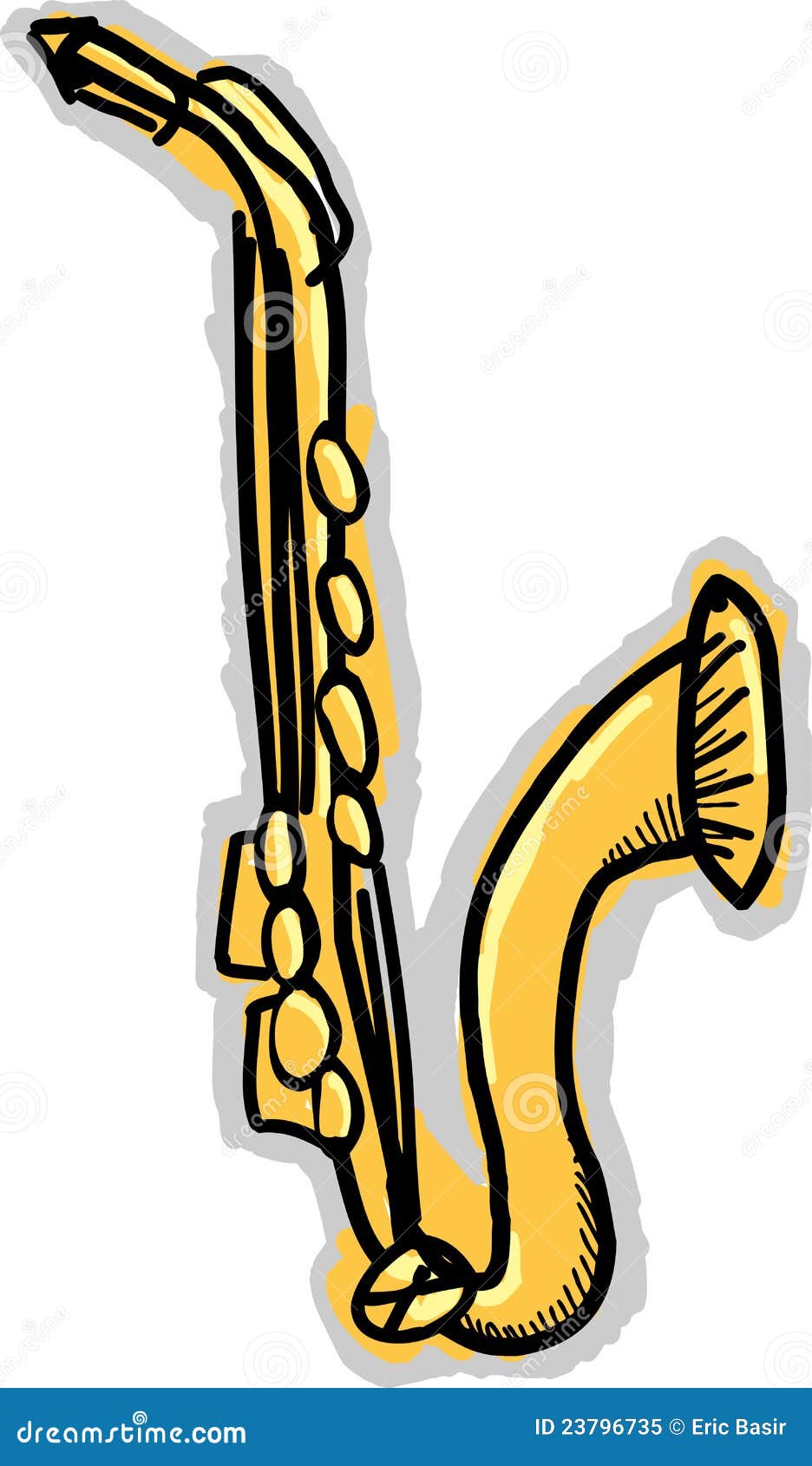 Saxophone Doodle stock vector. Illustration of drawing 23796735