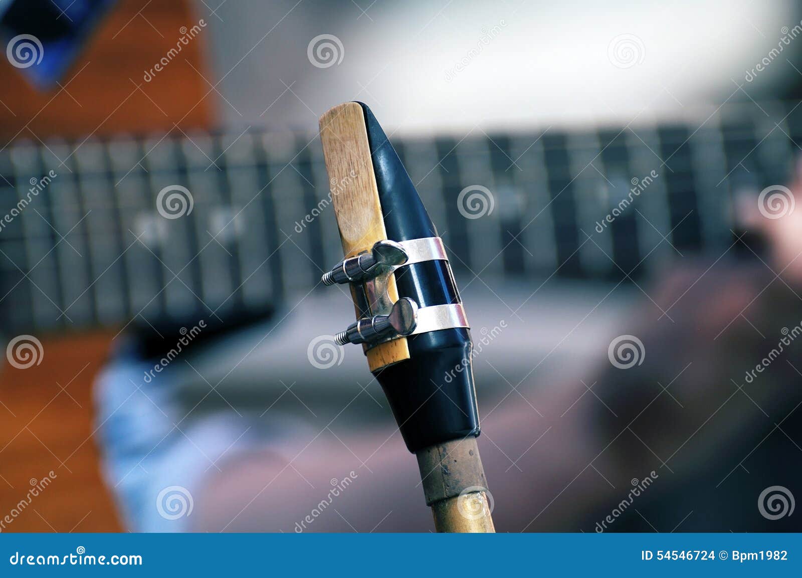 Saxophone Mouthpiece With Dental Guard And Metal Clamp For Adjusting