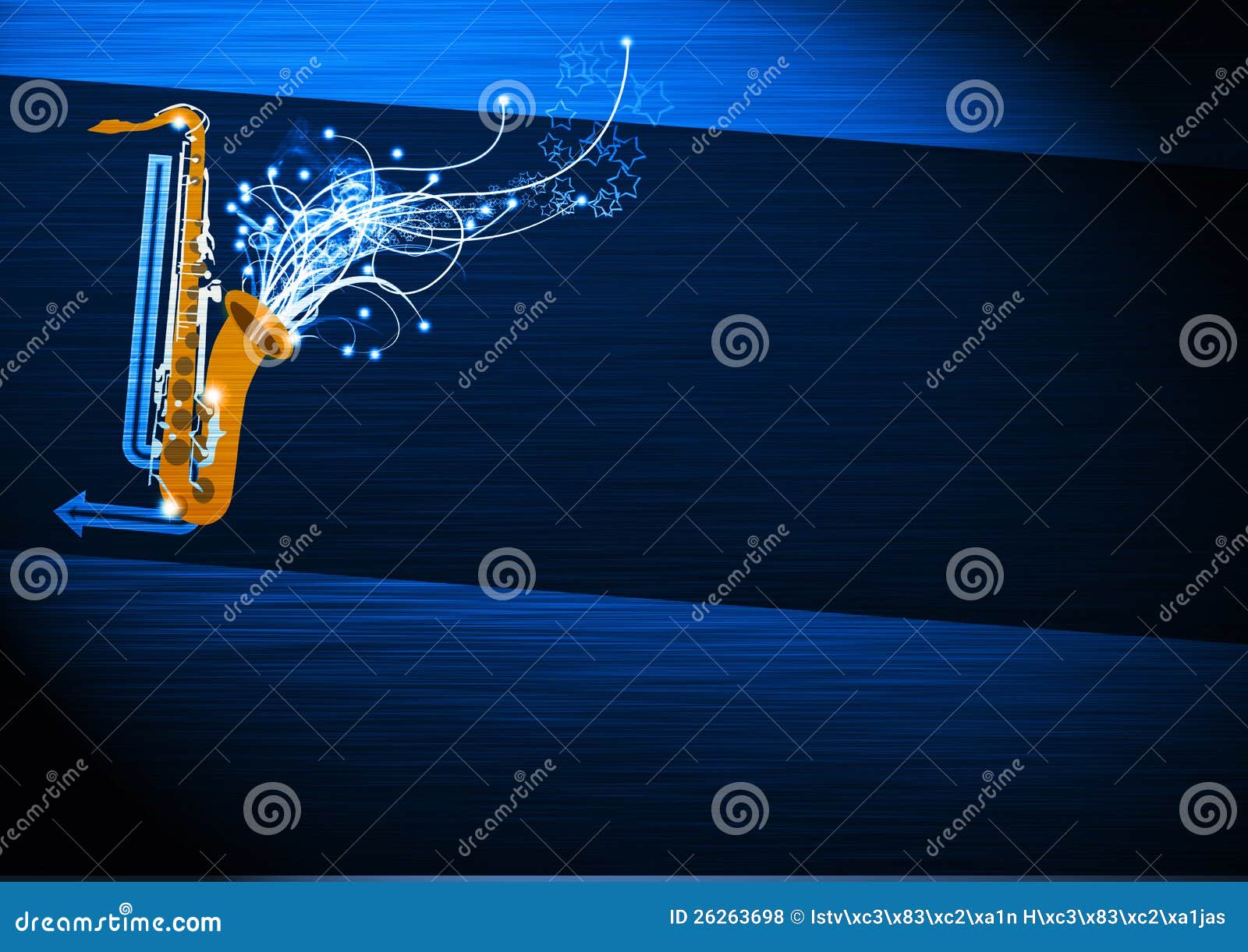 Saxophone music background stock illustration. Illustration of banner