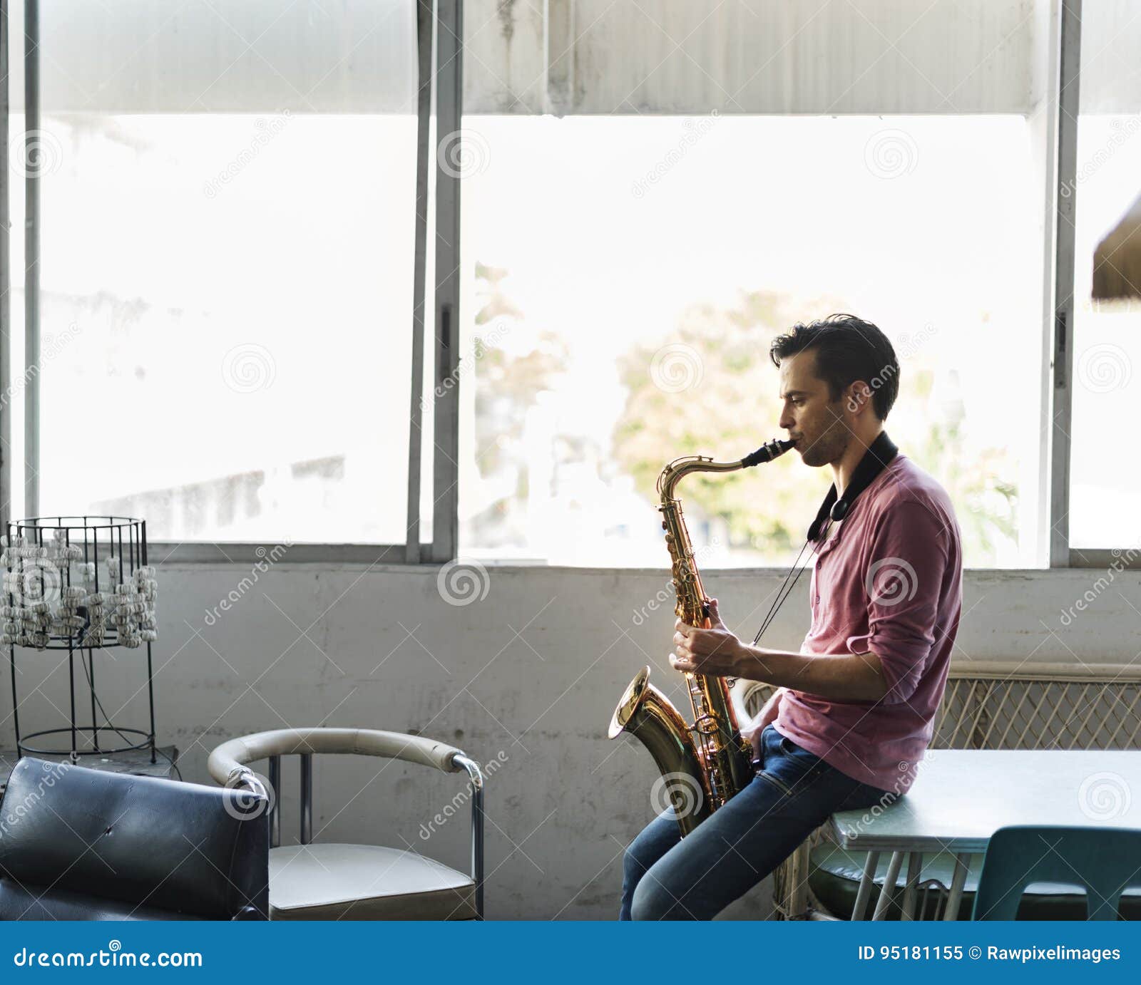 Saxophone Symphony Musician Jazz Instrument Concept Stock Image Image