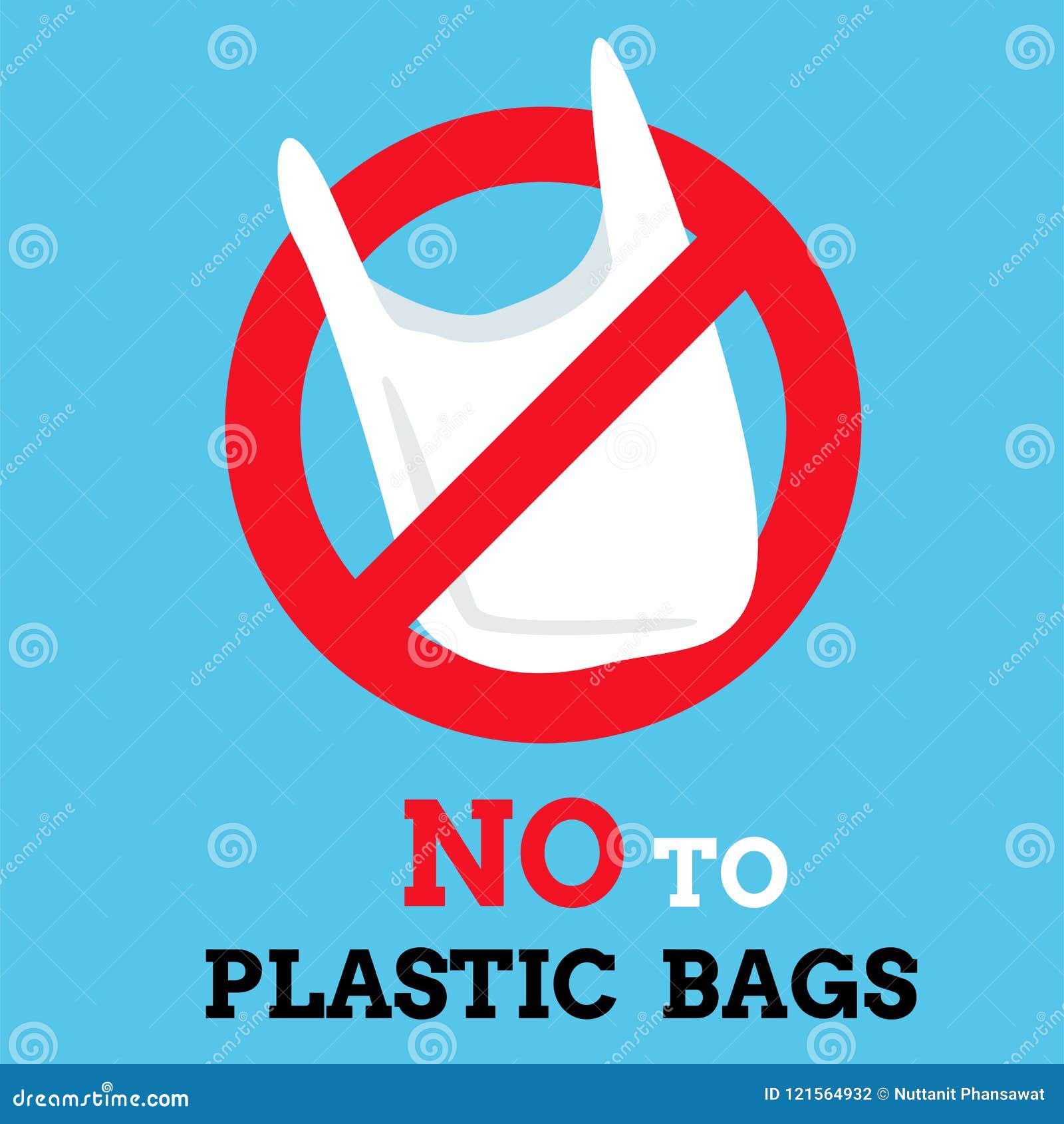 Say No Plastic Bags Graphic Background ,label or Banner Vector Stock ...