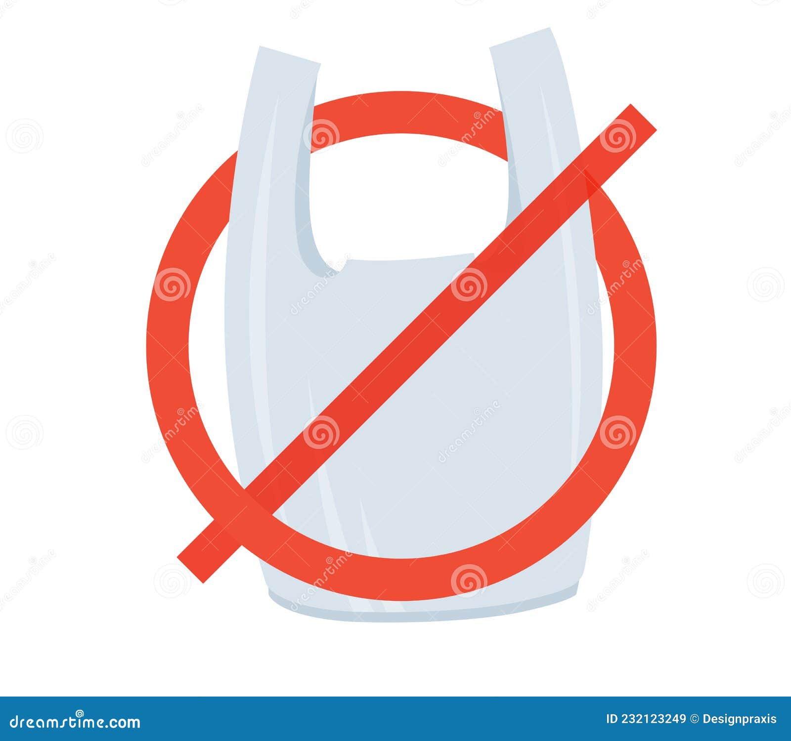 Say No To Plastic Bag - Illustration Stock Vector - Illustration of ...
