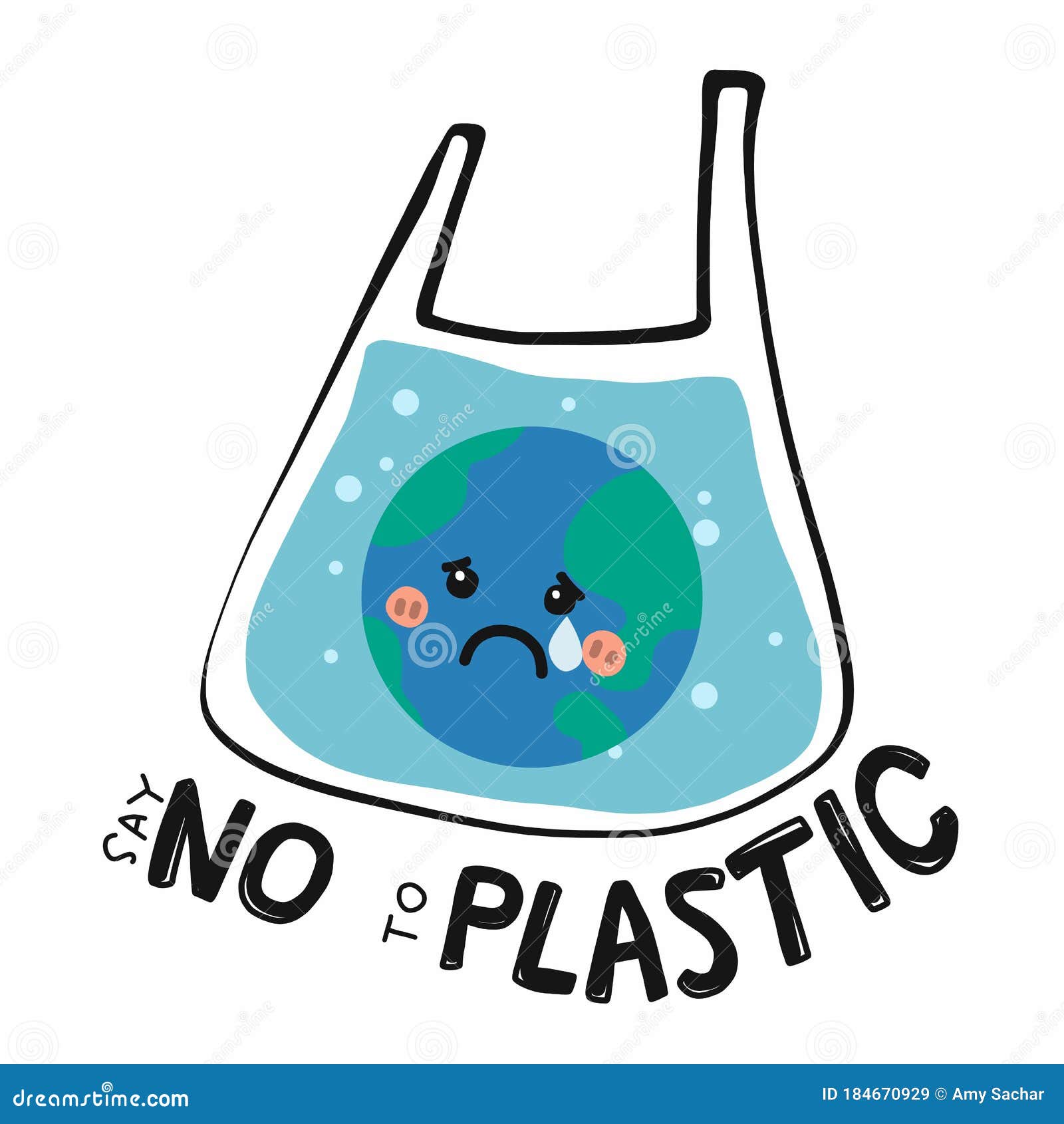 Plastic Bag Cartoon Drawing 'we're trying to discourage carrier bag