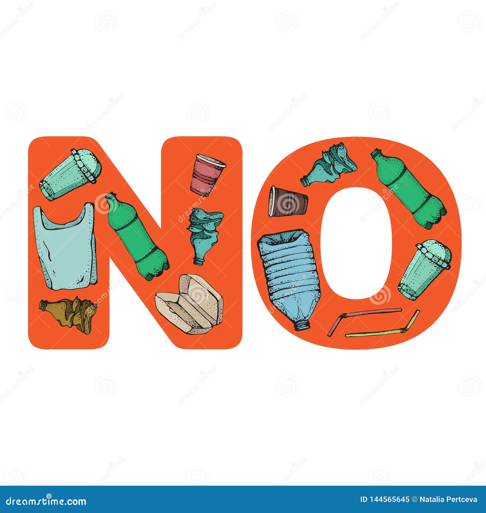 Say No To Plastic. Plastic Pollution Poster. Sketchy ... Say No To Plastic. Plastic Pollution Poster. Sketchy ...