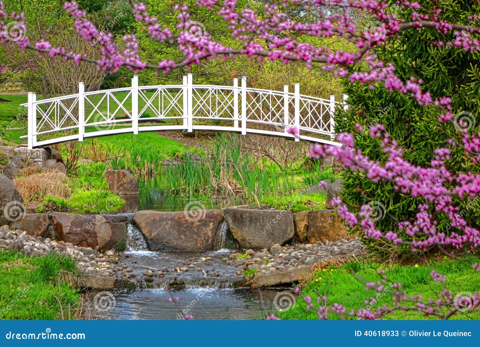 Sayen Park Botanical Gardens Ornamental Bridge Stock Image Image