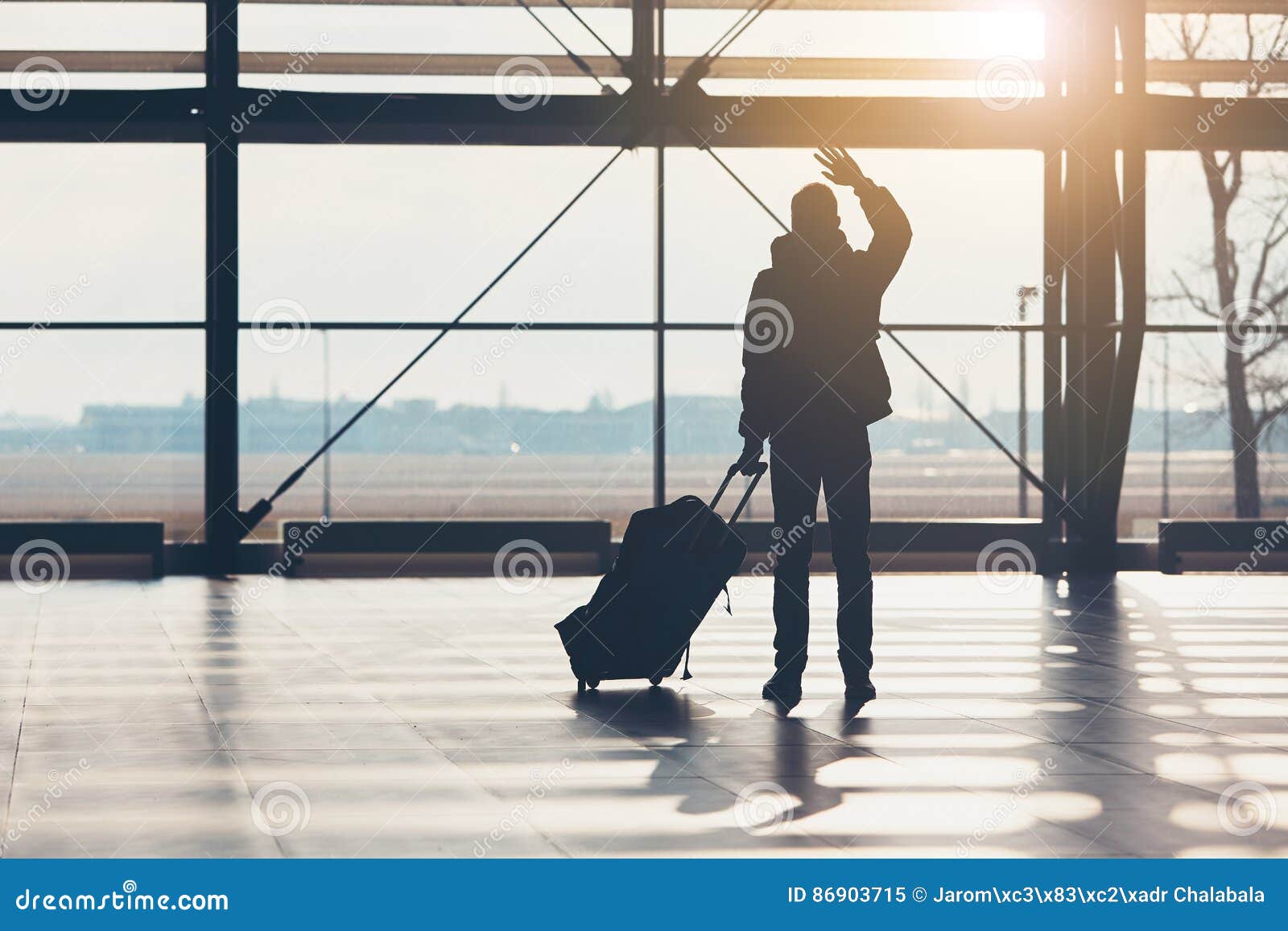 saying goodbye at the airport