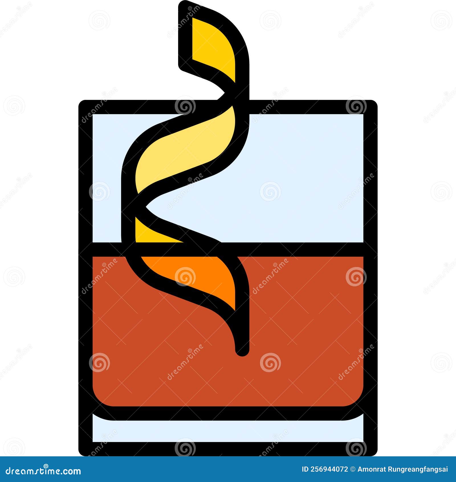 Sazerac Cocktail Icon, Alcoholic Mixed Drink Vector Stock Vector