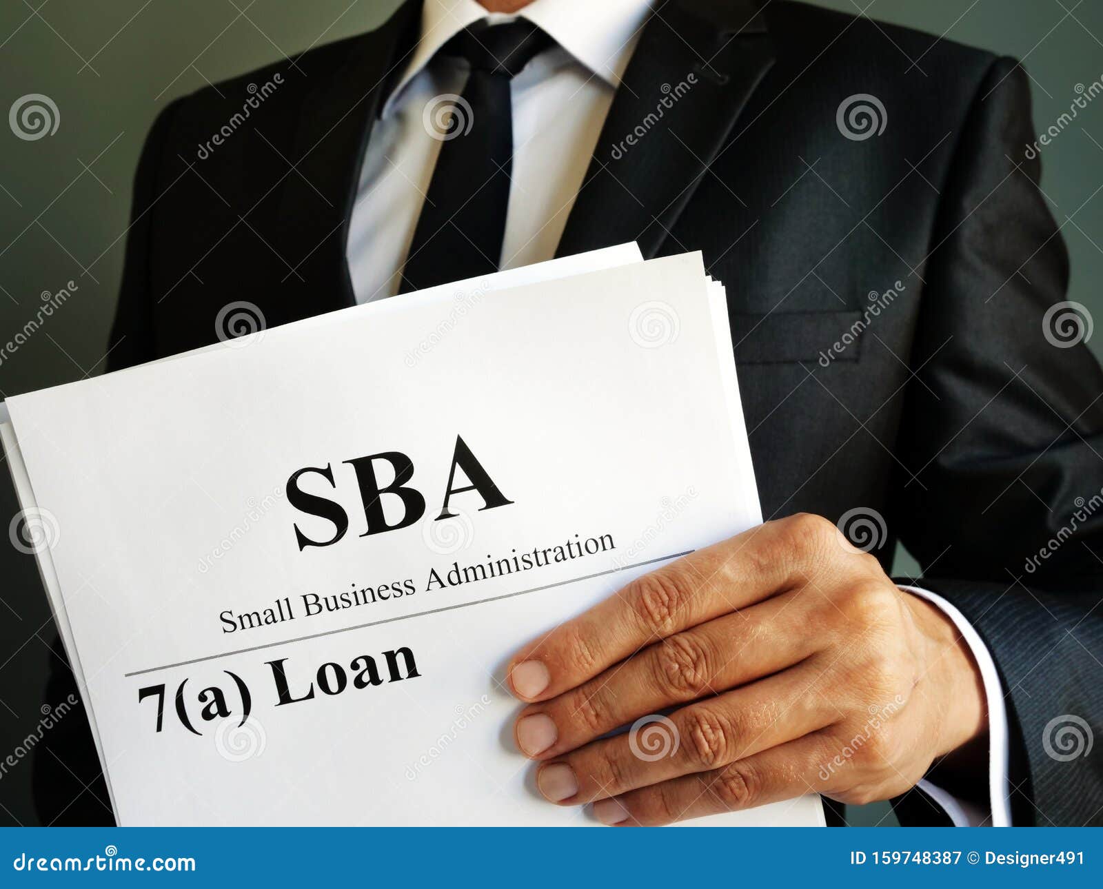 SBA 7a Loan Small Business Administration Agreement Stock Image - Image