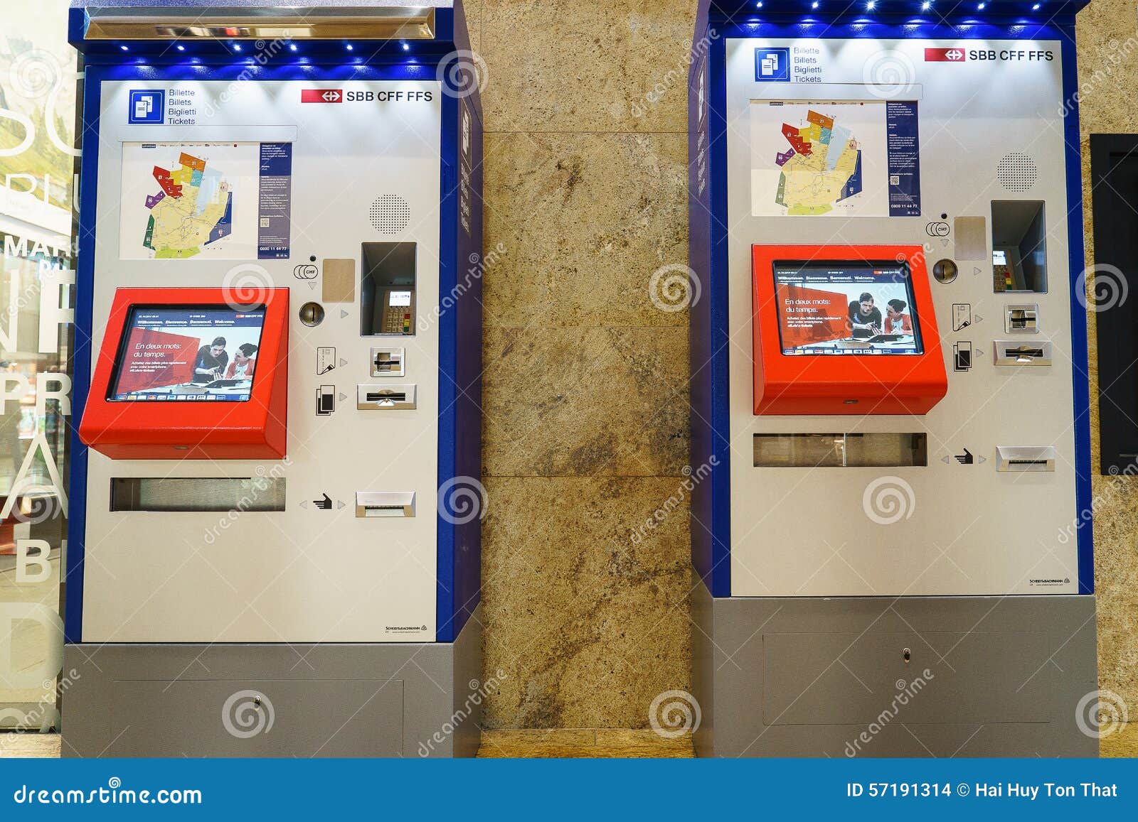 The SBB CFF FFS Ticket Machine. Editorial Stock Image - Image of cargo,  copyspace: 57191314