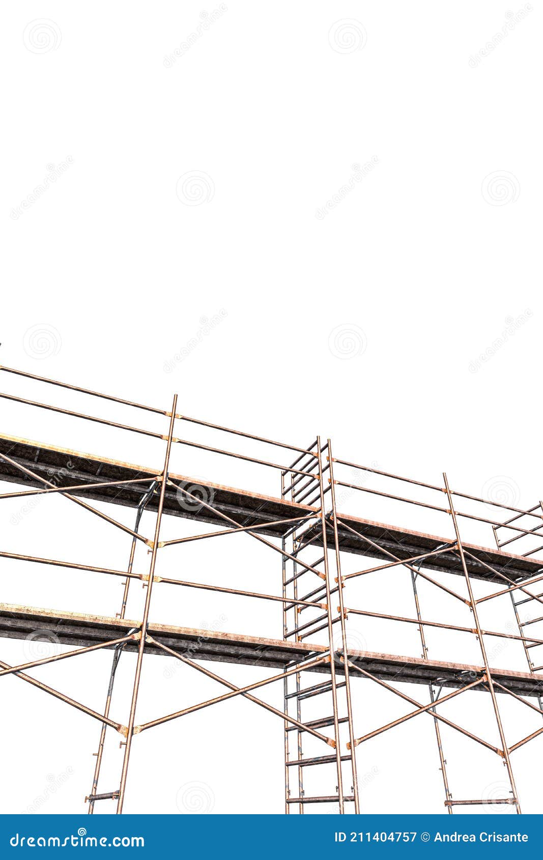 Scaffold isolated on white stock illustration. Illustration of frame