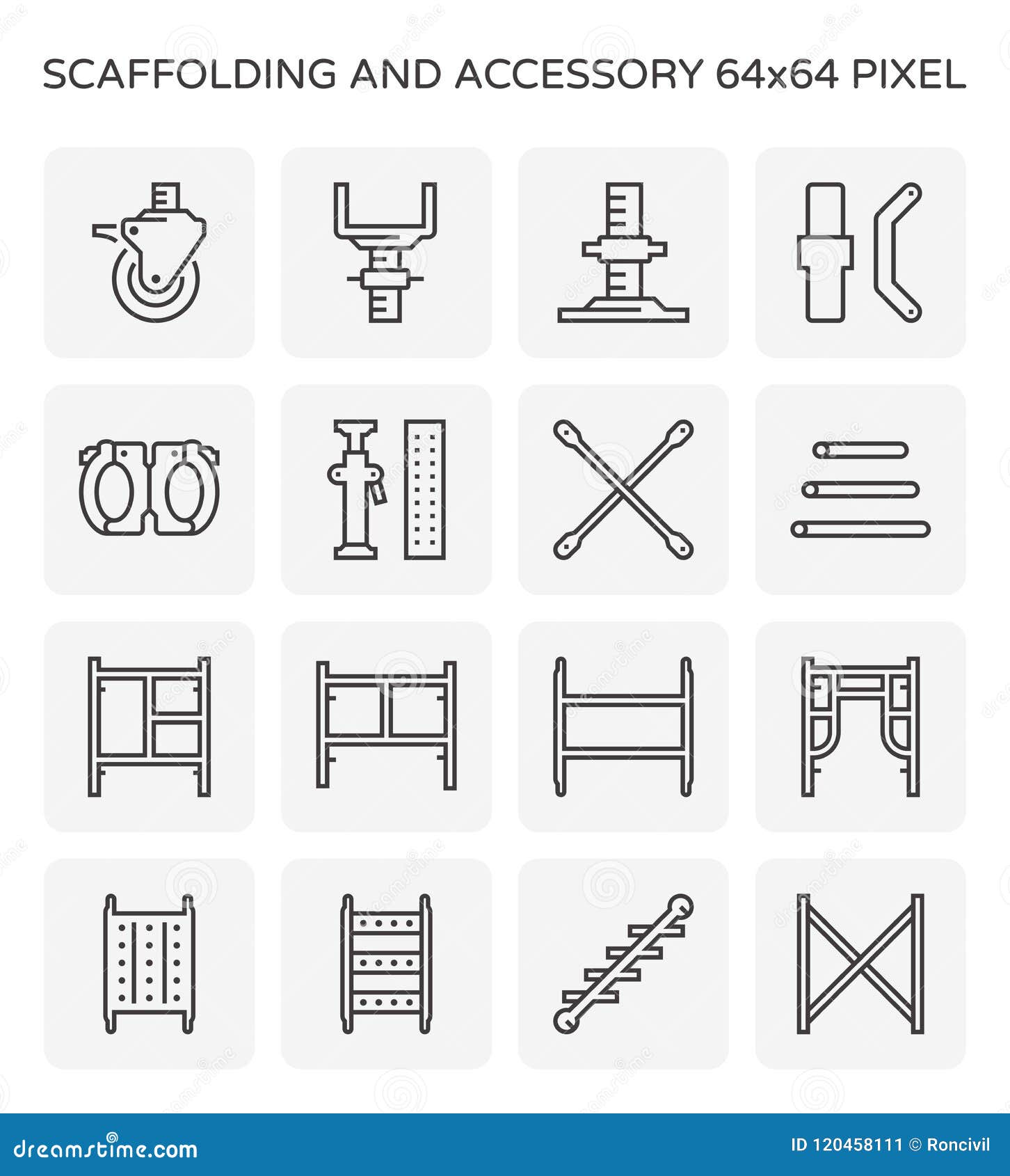 scaffolding icon set