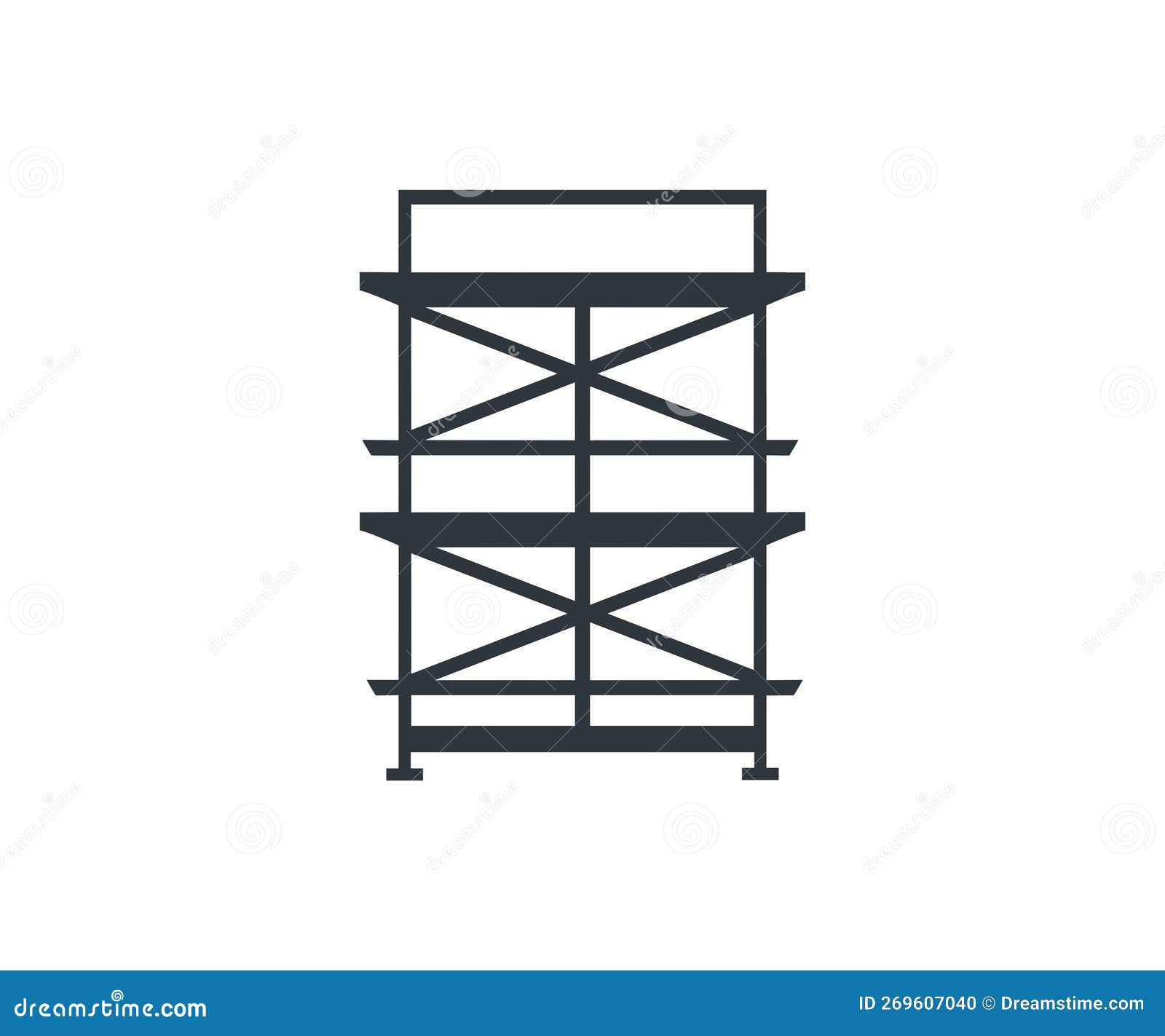 Scaffolding. Reliable Iron Scaffolding. Construction Silhouette Logo Design  Stock Vector - Illustration of construction, engineering: 269607040