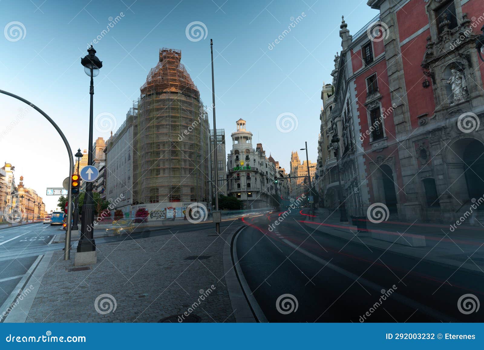 Scaffolding for Remodeling on the Facade of the Metropolis Building